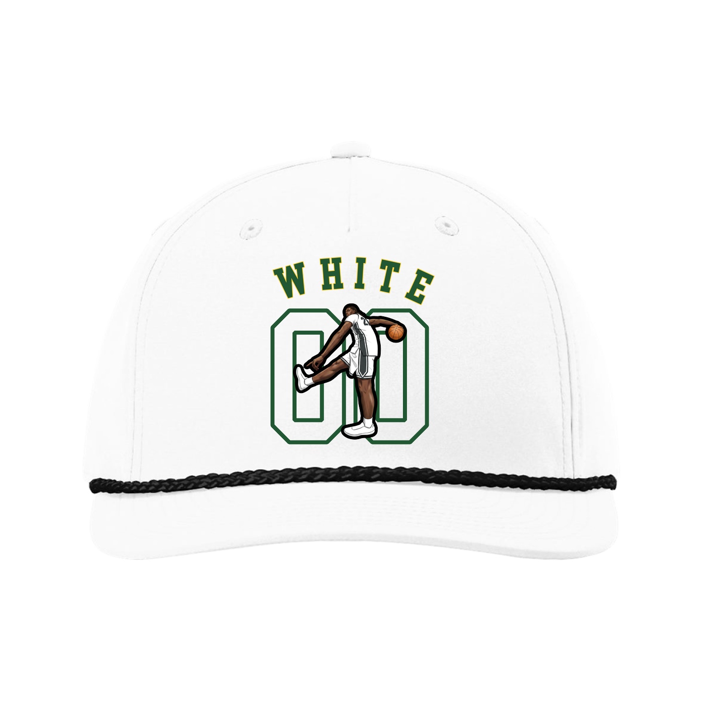 Five-Panel Classic Rope Cap — Shirsey Arch in White