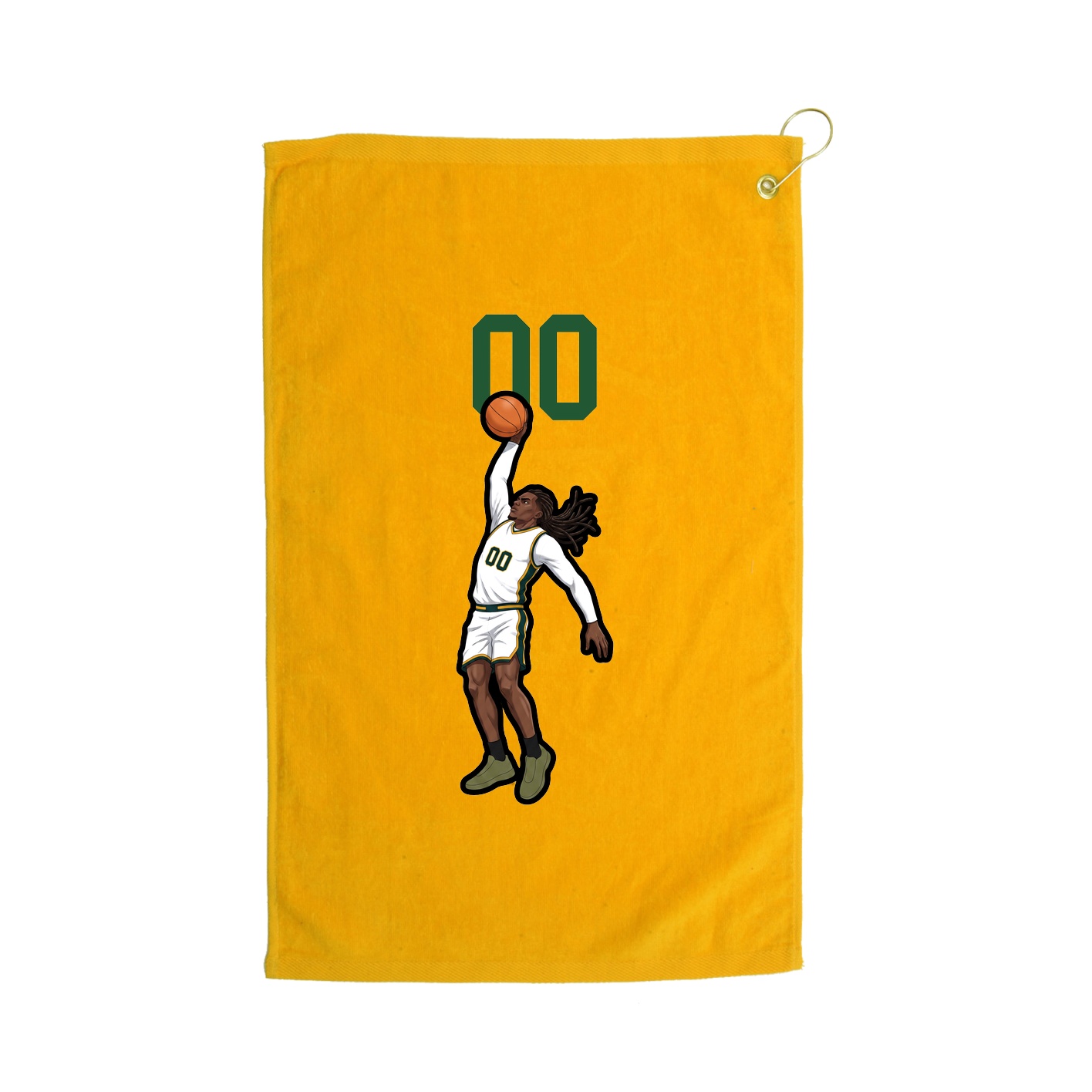 Golf Towel — Number Top in Gold