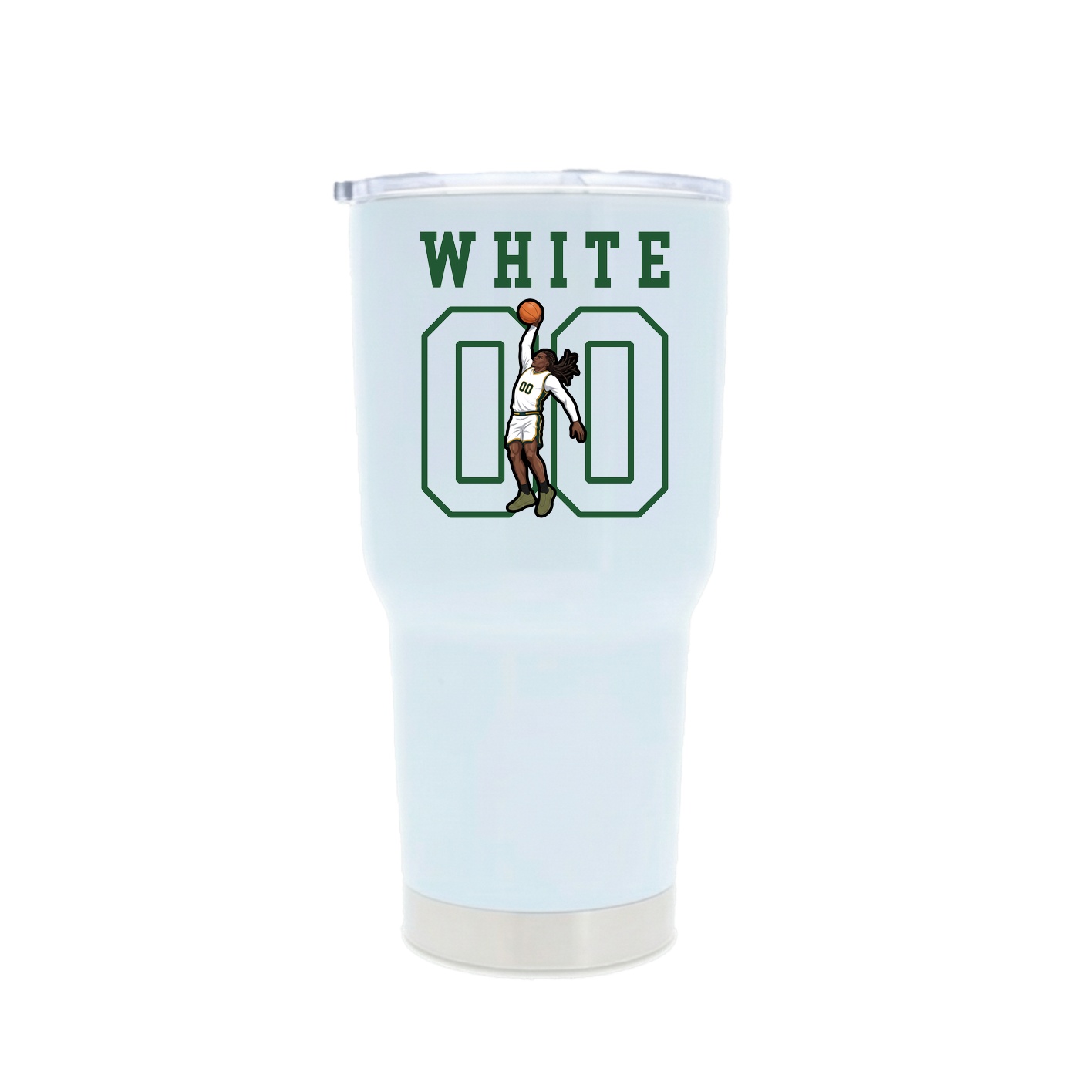 30oz Stainless Steel Tumbler — Shirsey in White