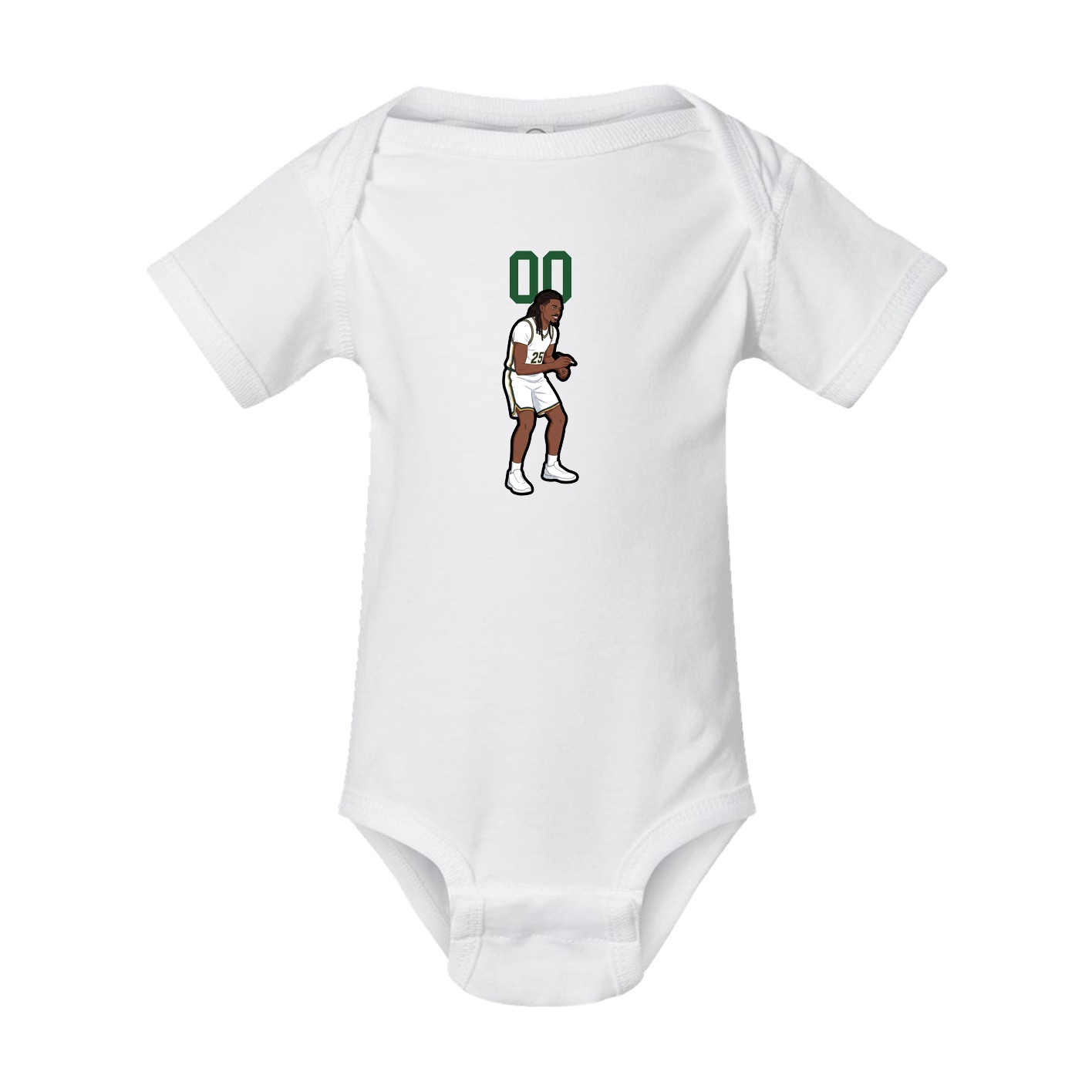 Baby Onesie — Number Top in White