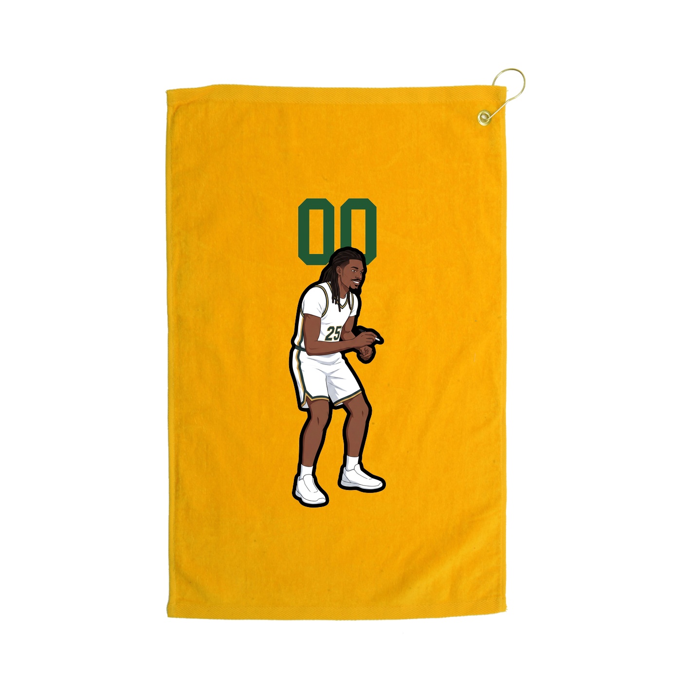 Golf Towel — Number Top in Gold