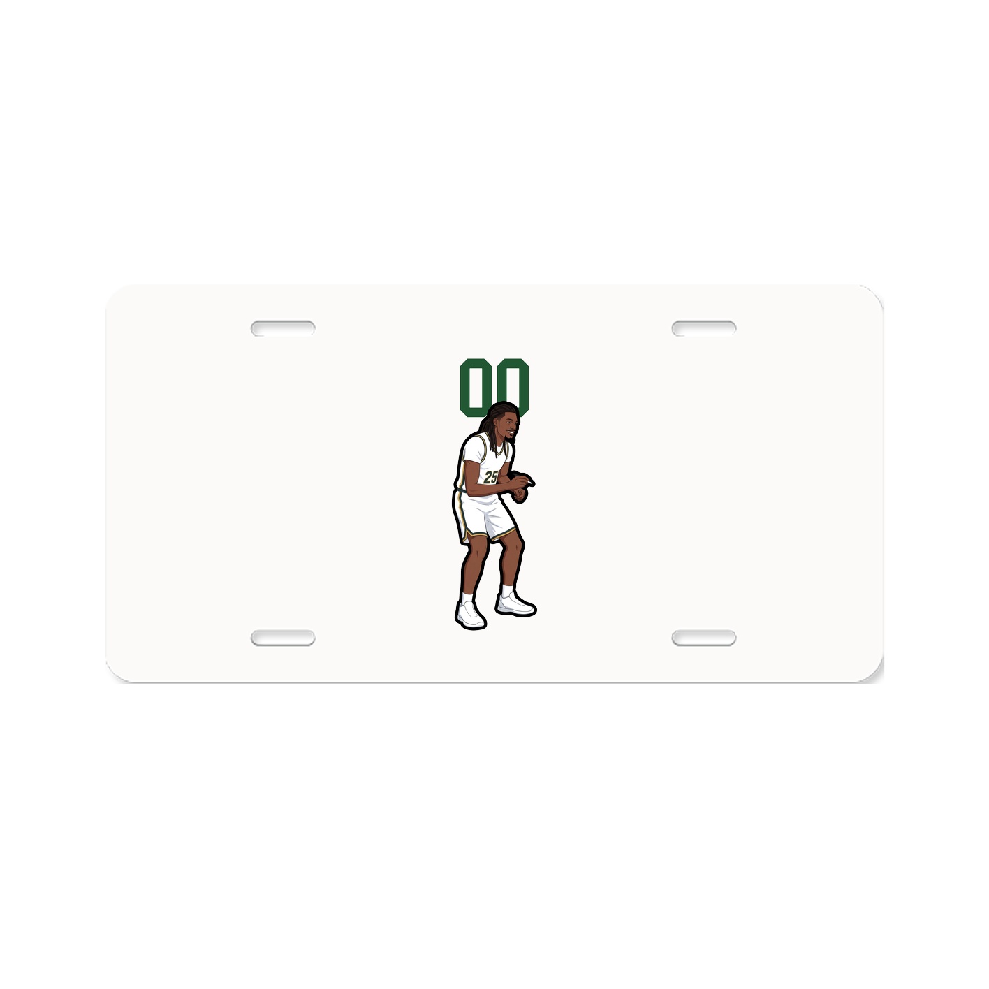 License Plate — Number Top in Classic