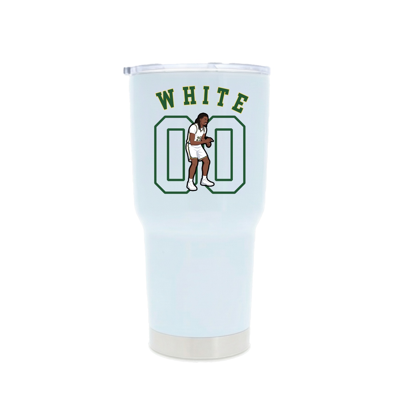 30oz Stainless Steel Tumbler — Shirsey Arch in White