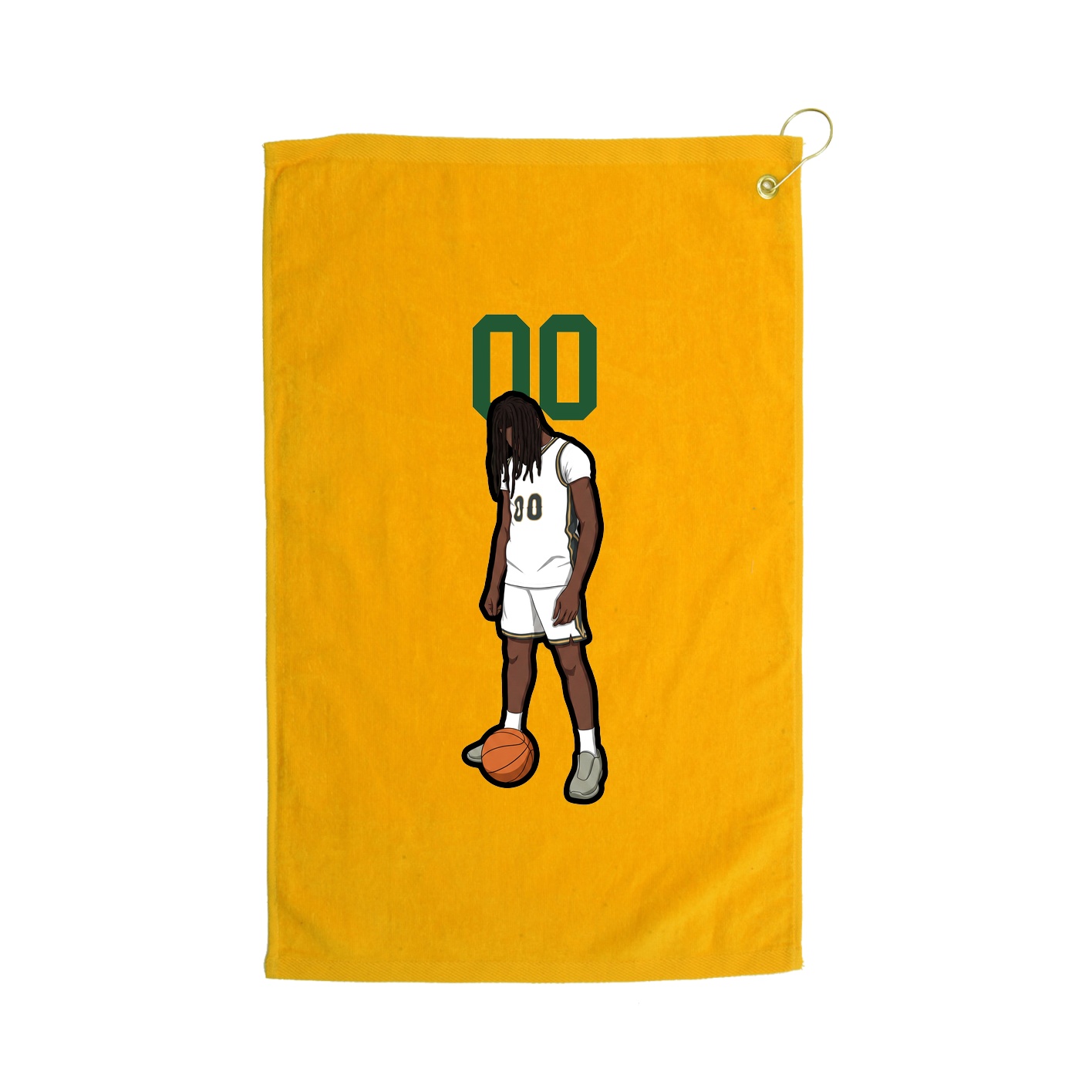 Golf Towel — Number Top in Gold