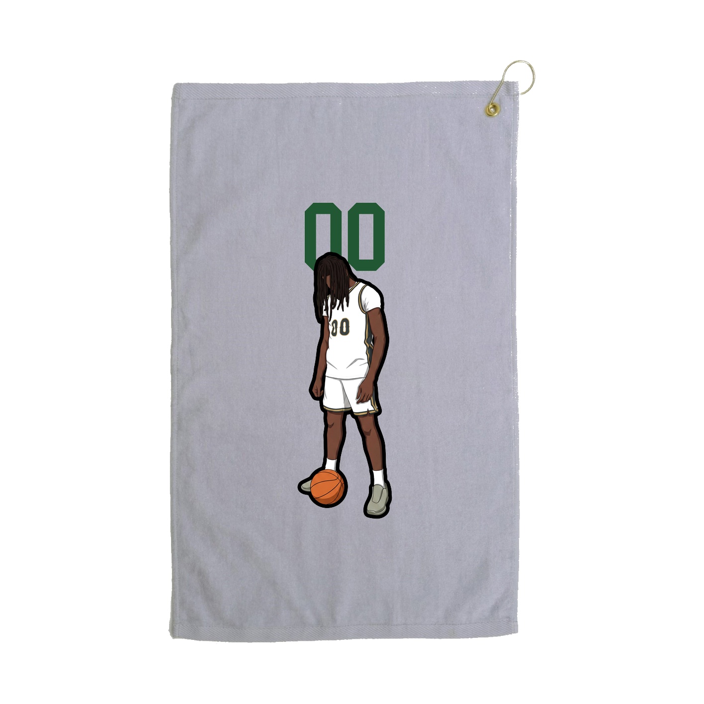 Golf Towel — Number Top in Grey