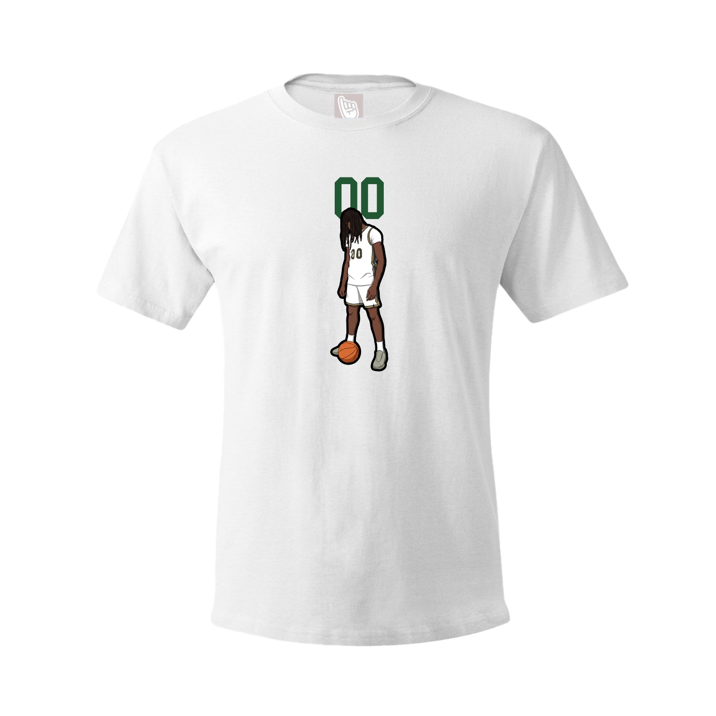Youth Tee — Number Top in White