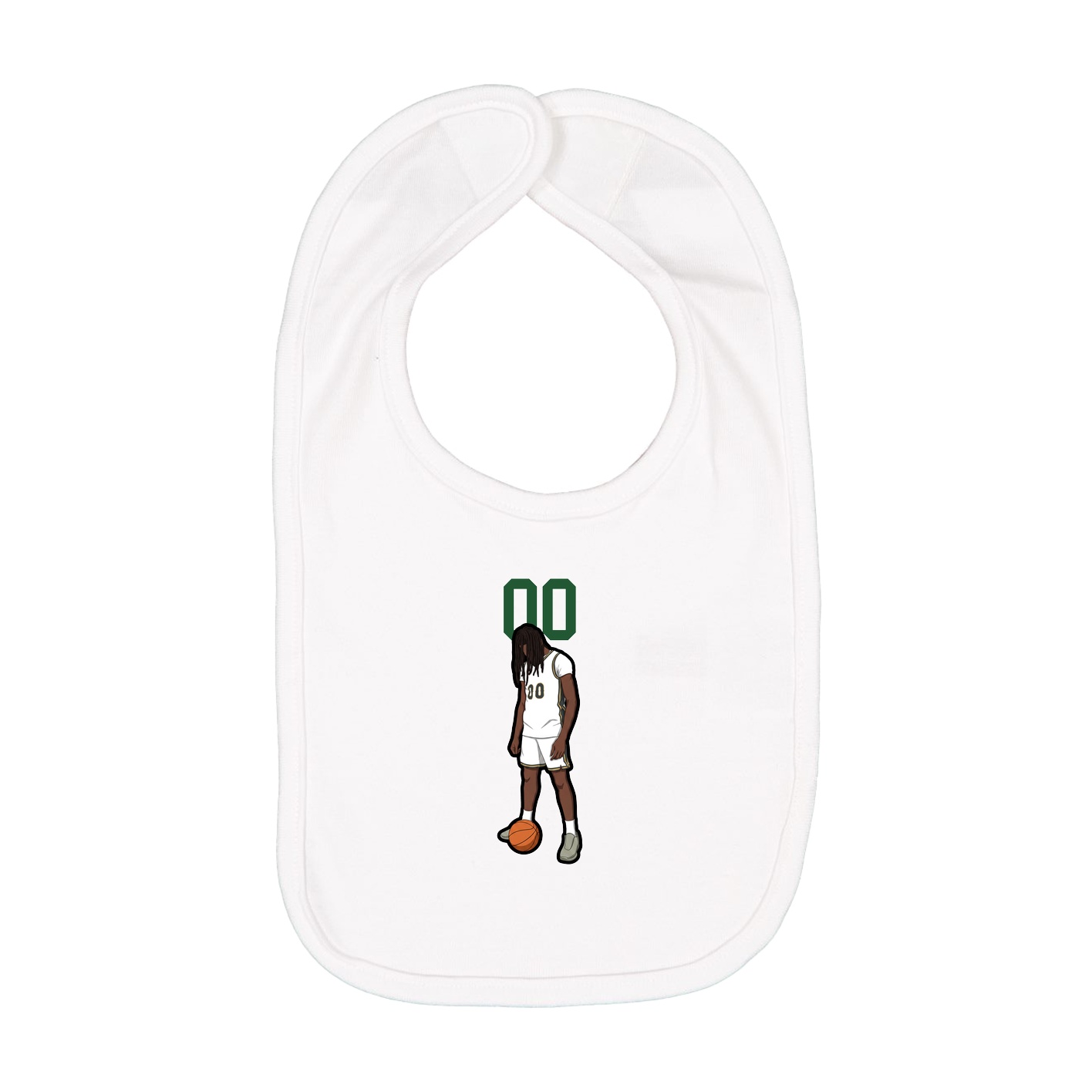 Infant Bib — Number Top in White