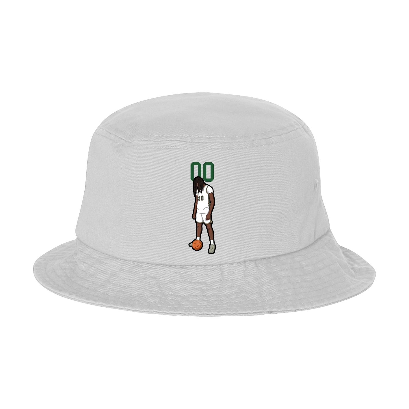 Bucket Cap — Number Top in White