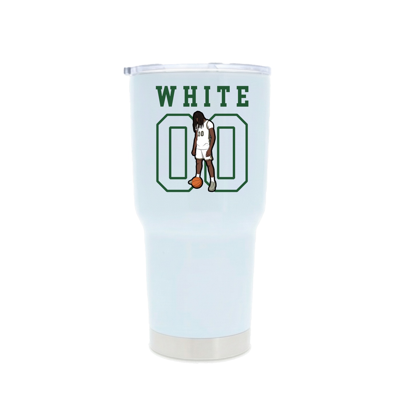 30oz Stainless Steel Tumbler — Shirsey in White