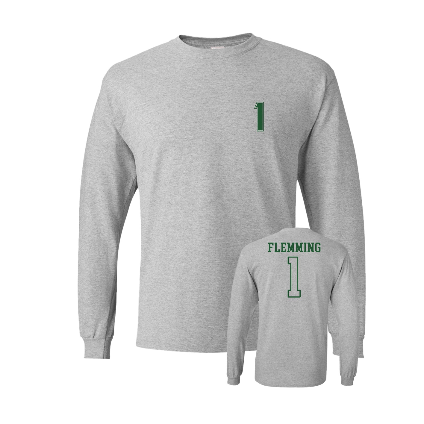 Long Sleeve Tee — Chest Back in Grey