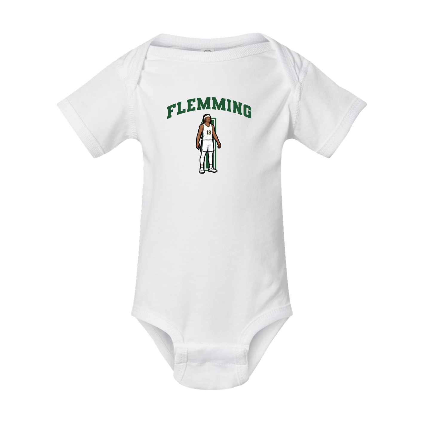 Baby Onesie — Number in White
