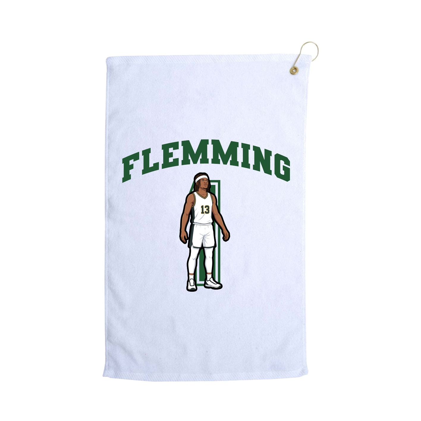 Golf Towel — Number in White