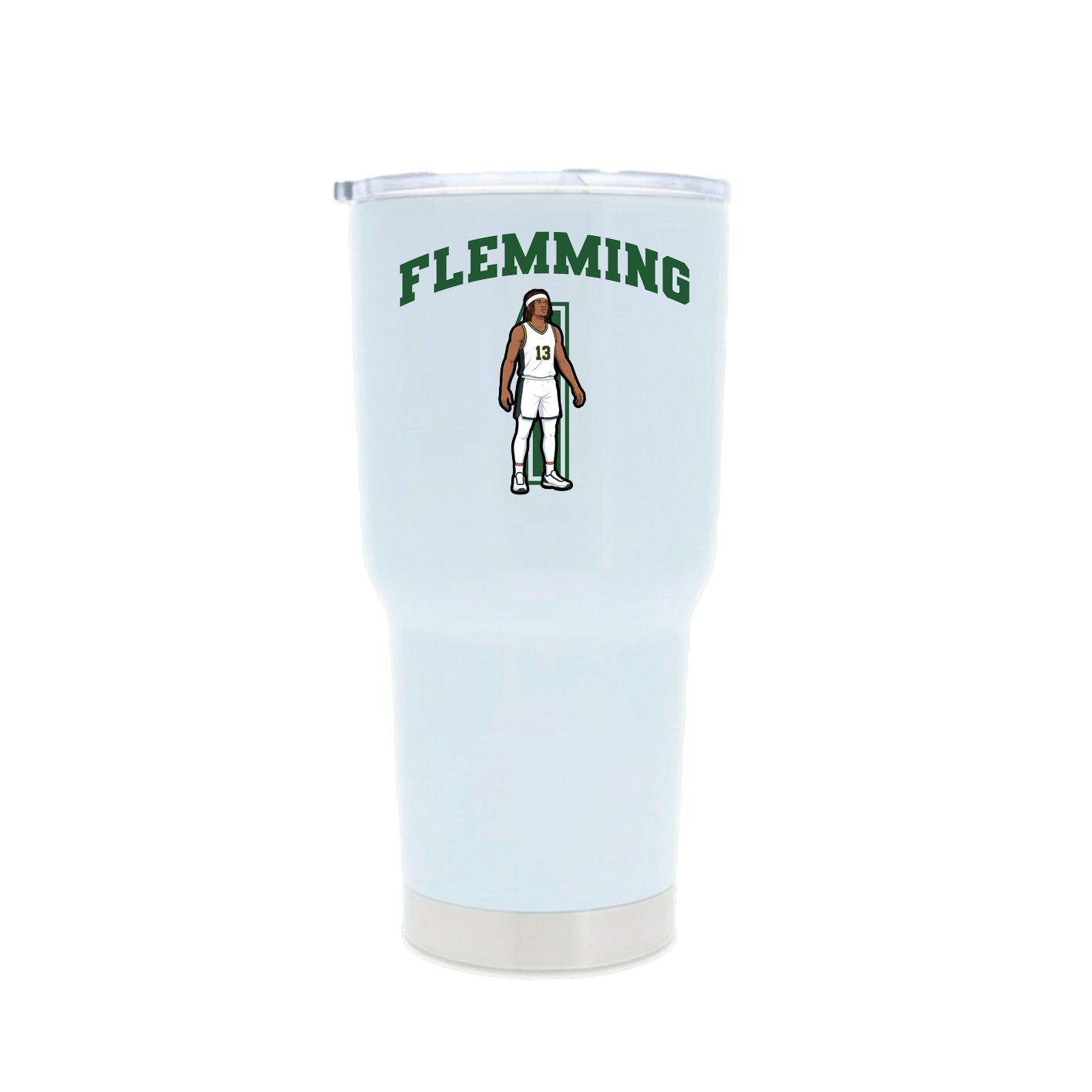 30oz Stainless Steel Tumbler — Number in White