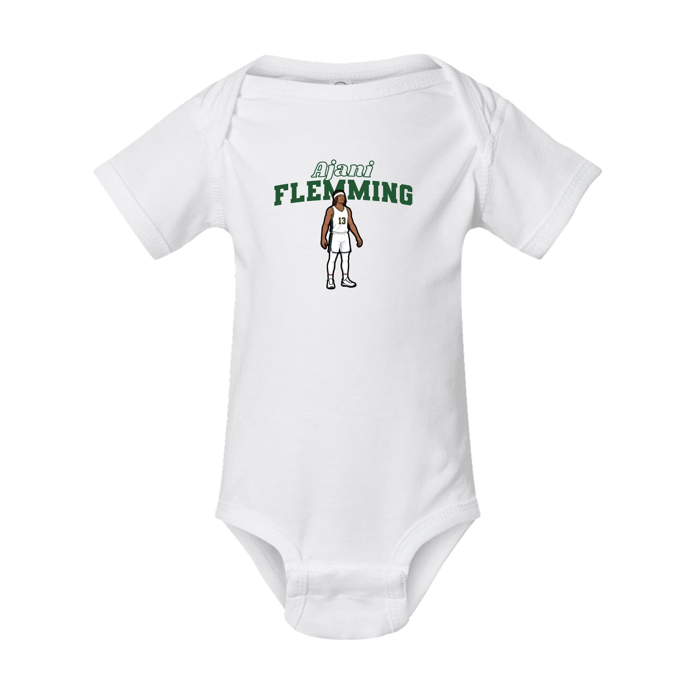 Baby Onesie — Name Arch in White