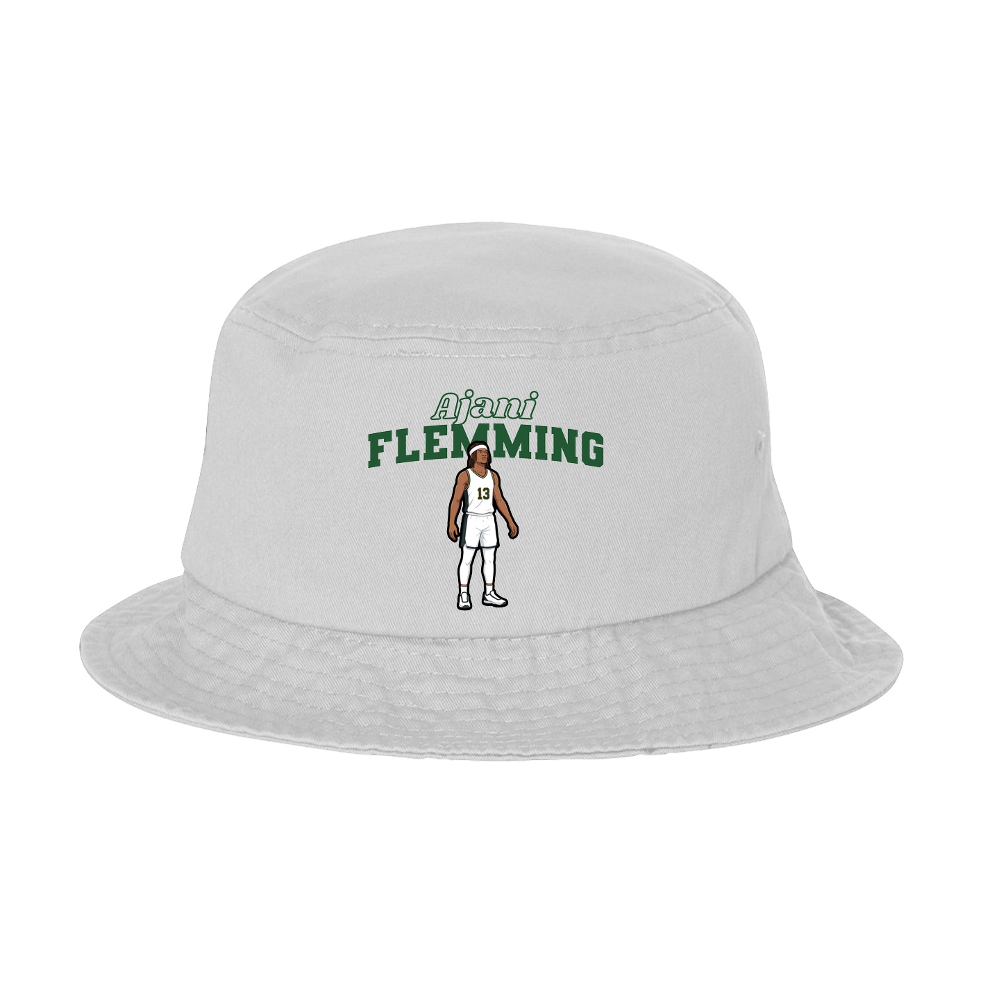 Bucket Cap — Name Arch in White