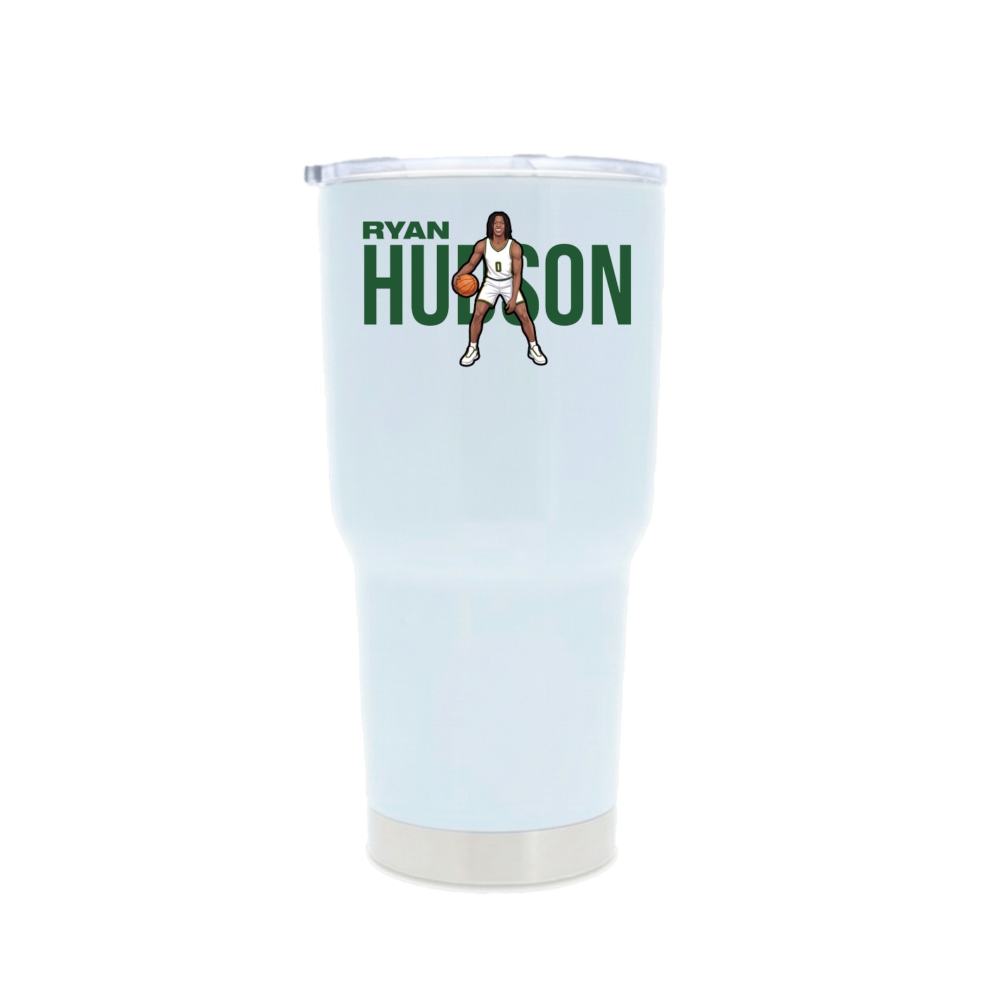 30oz Stainless Steel Tumbler — Player Name in White