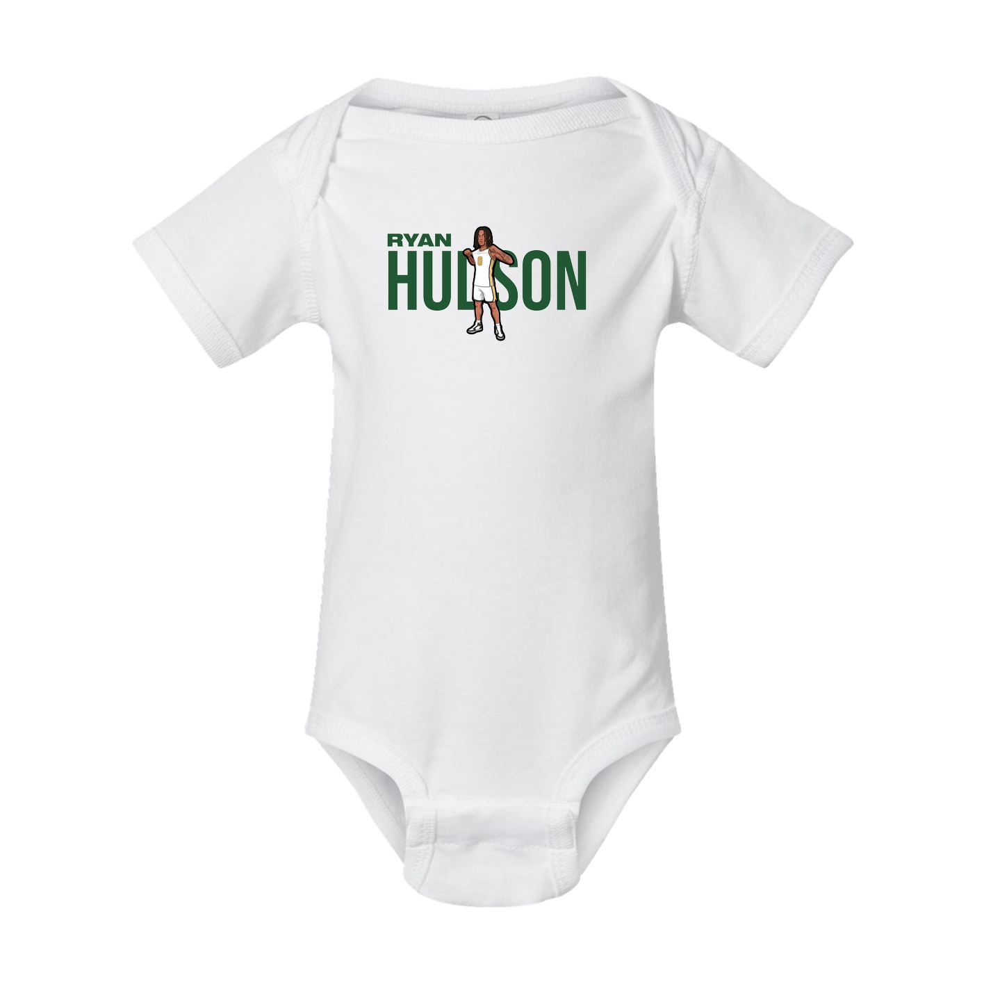 Baby Onesie — Player Name in White