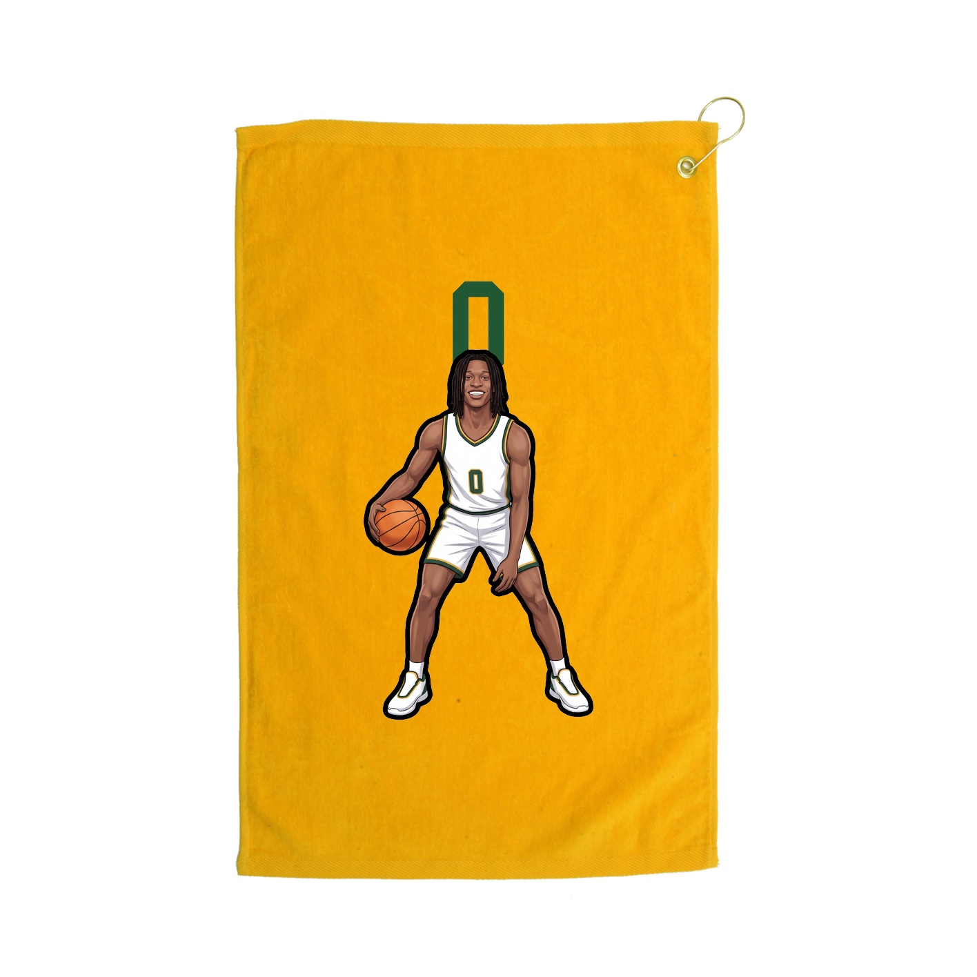 Golf Towel — Number Top in Gold
