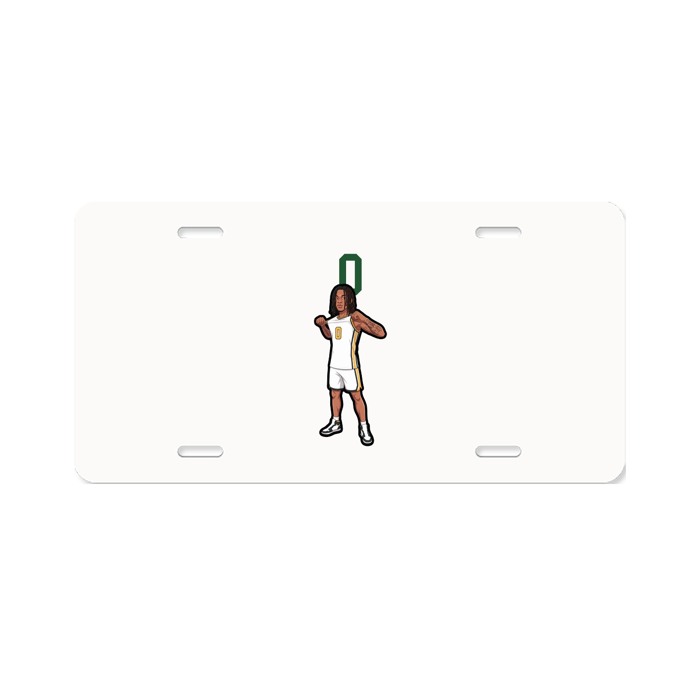 License Plate — Number Top in Classic