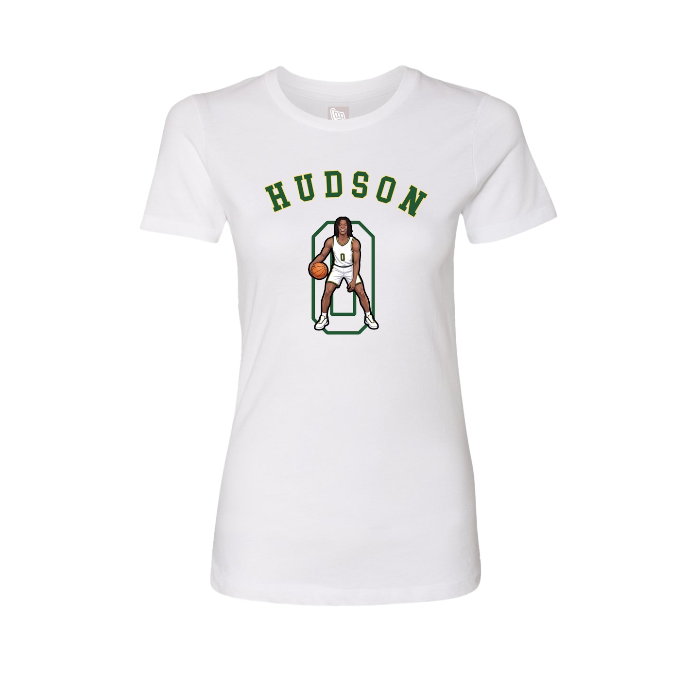 Fitted Women's Tee — Shirsey Arch in White