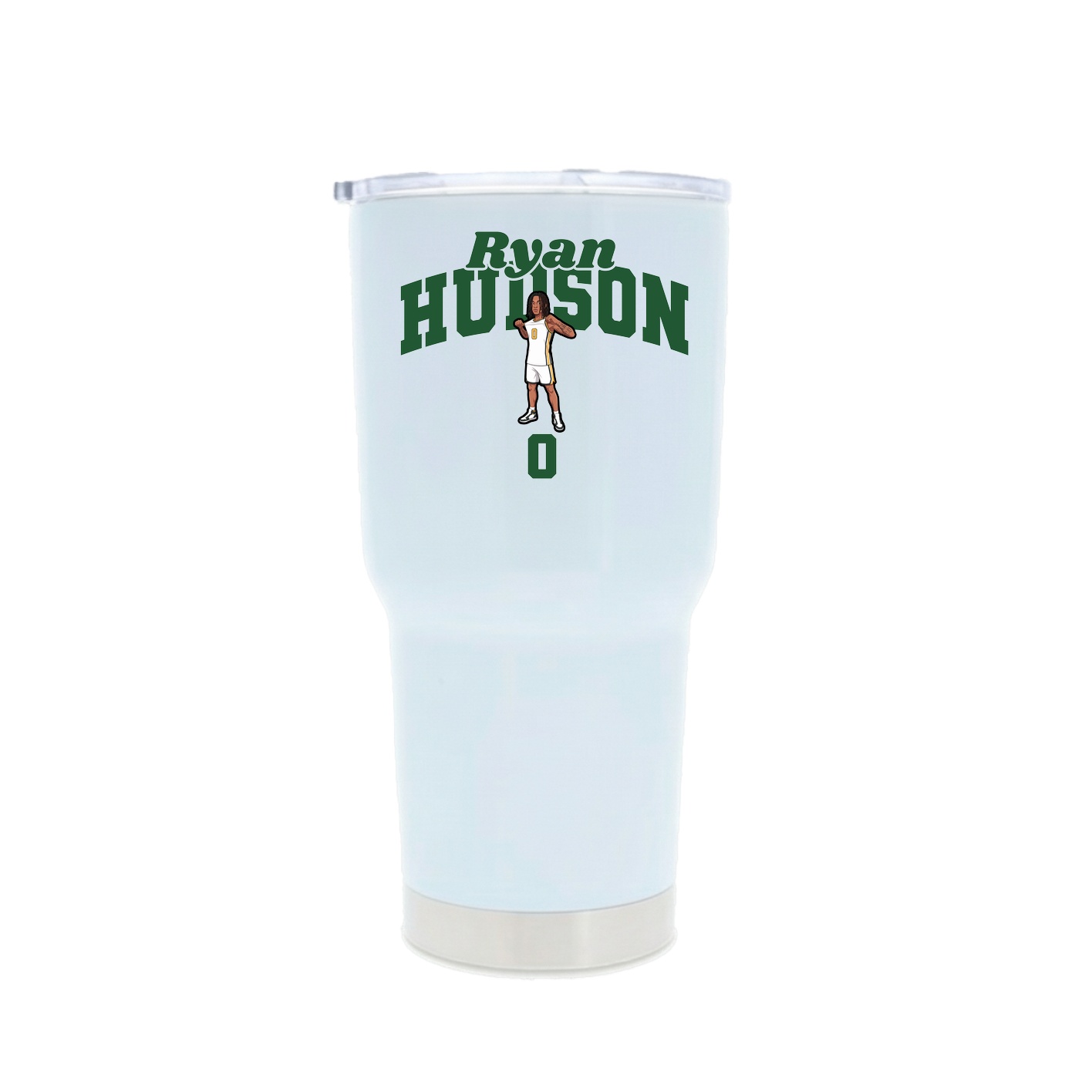 30oz Stainless Steel Tumbler — Signature Arch in White