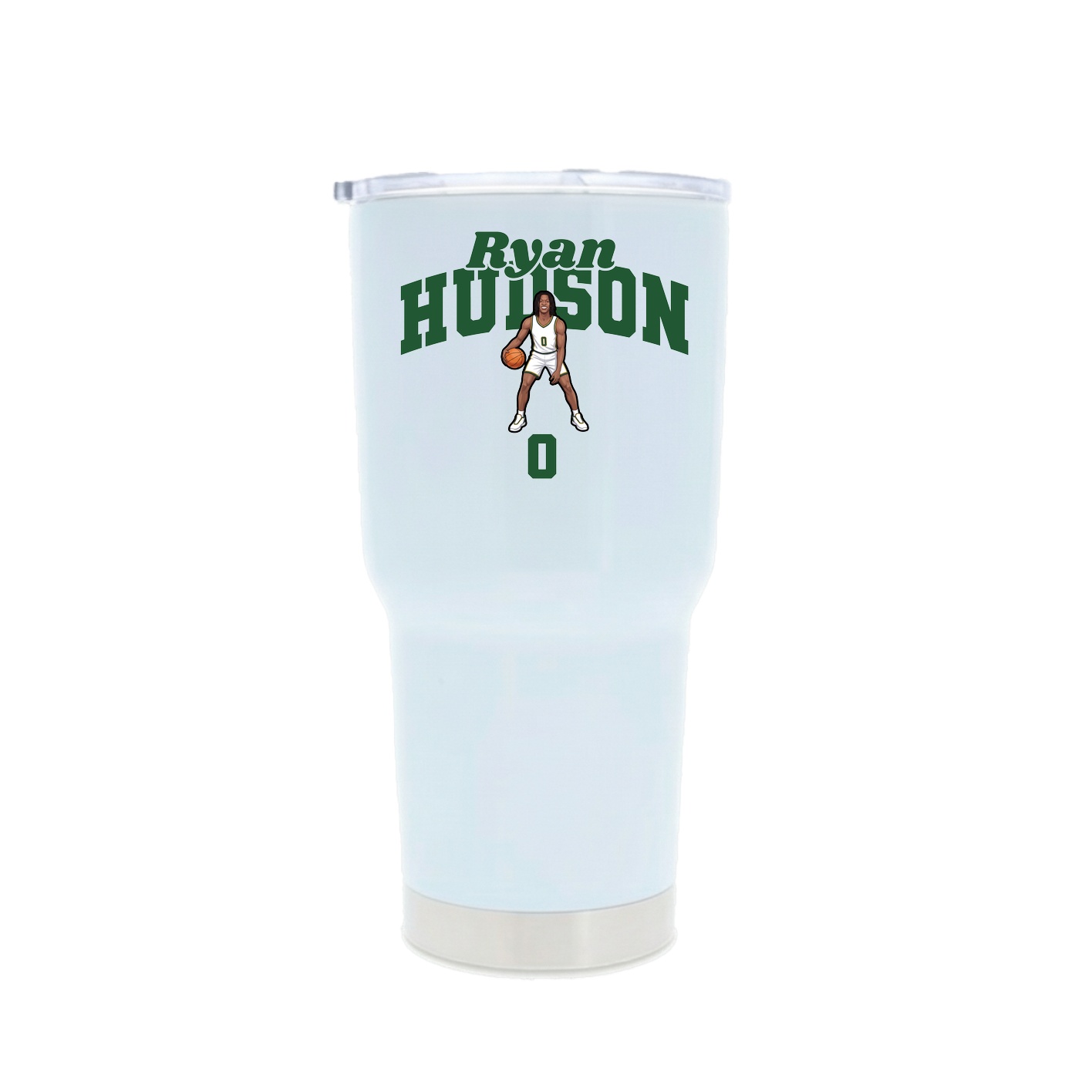 30oz Stainless Steel Tumbler — Signature Arch in White