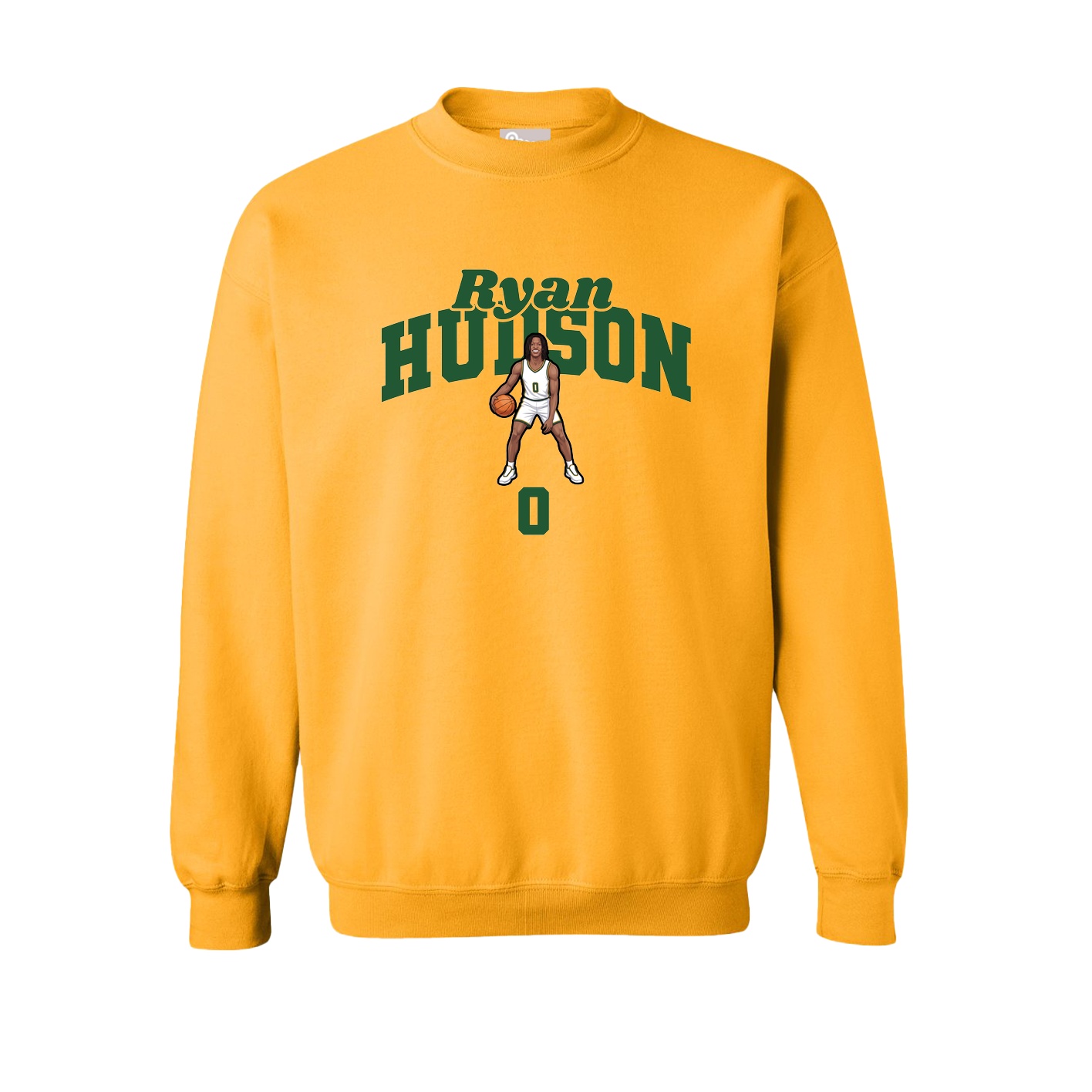 Fleece Crew — Signature Arch in Gold