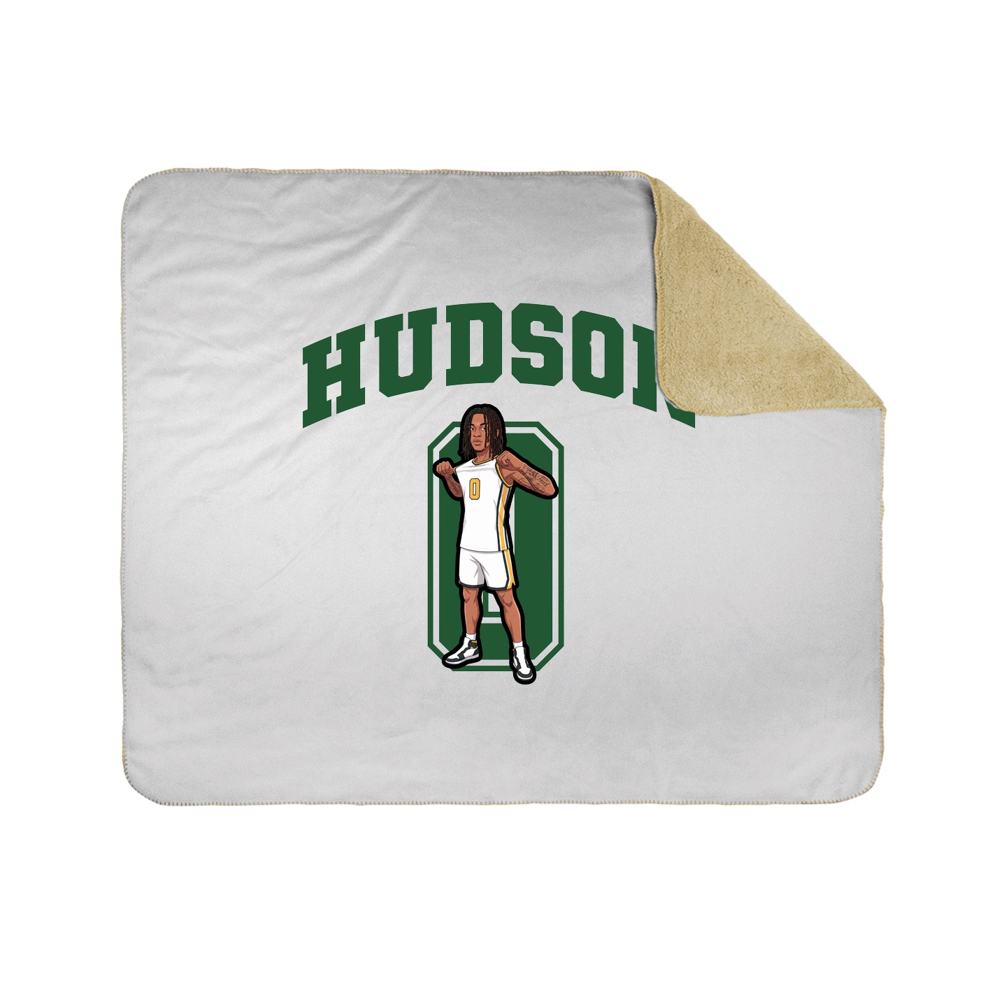 Throw Blanket — Number in White