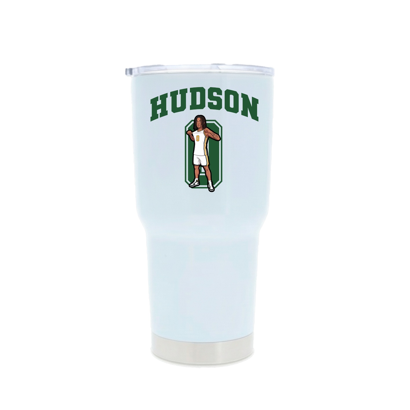 30oz Stainless Steel Tumbler — Number in White