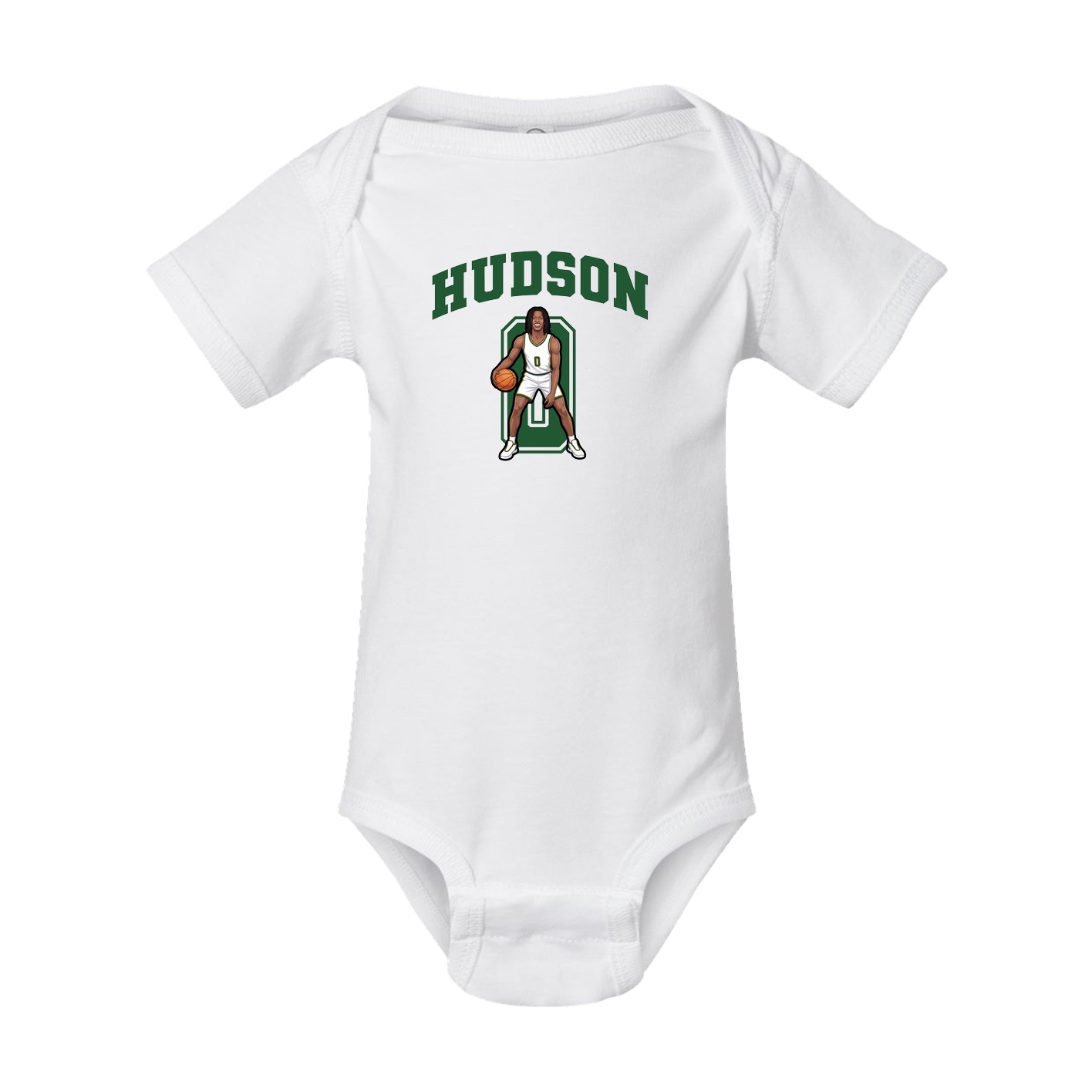 Baby Onesie — Number in White