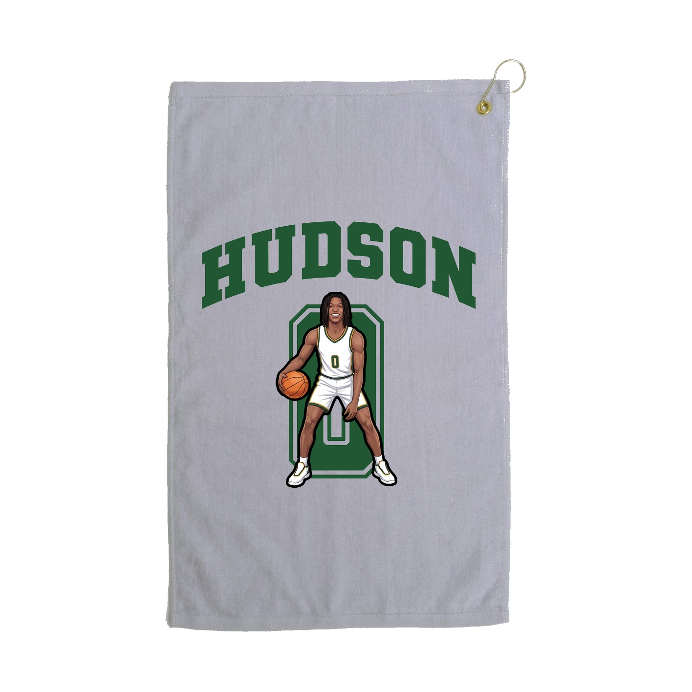 Golf Towel — Number in Grey