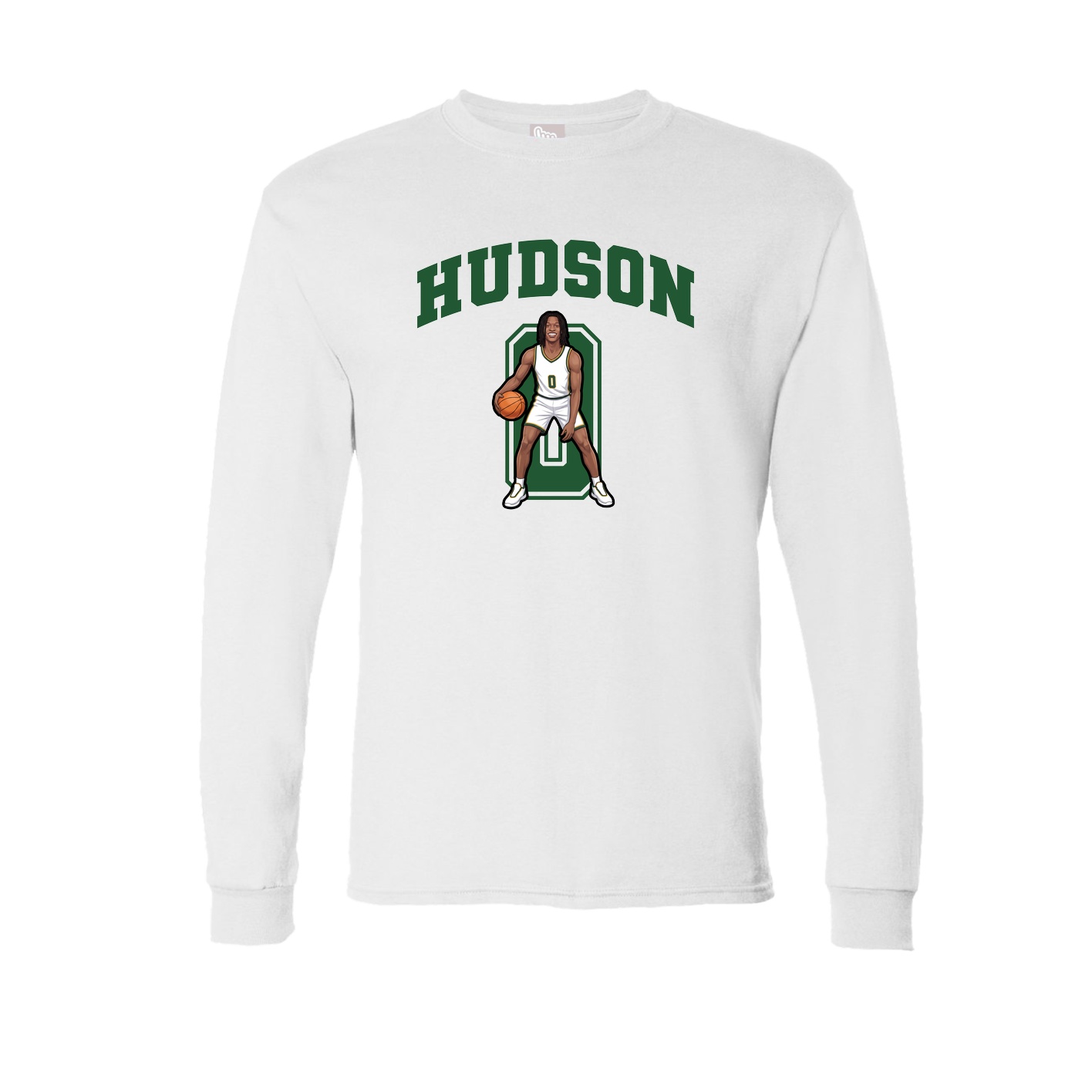 Long Sleeve Tee — Number in White