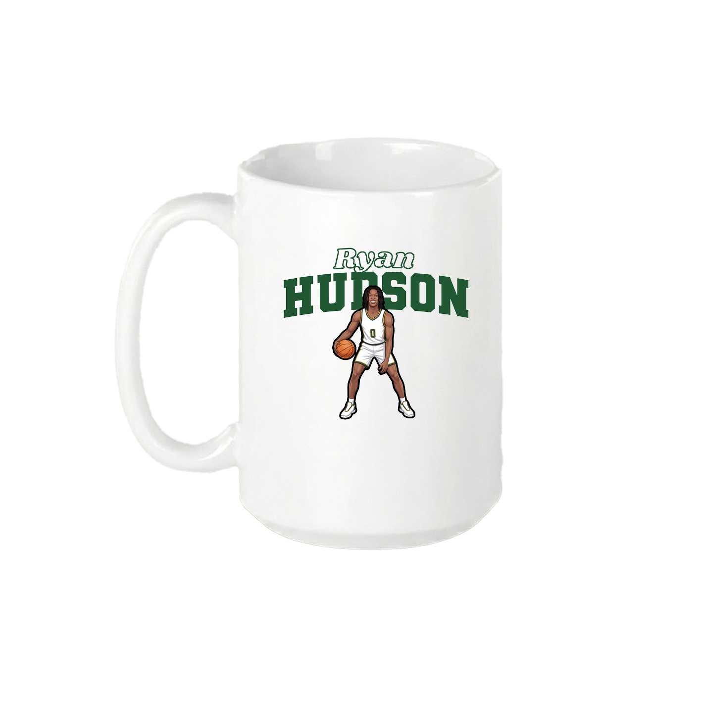 15oz Coffee Mug — Name Arch in White