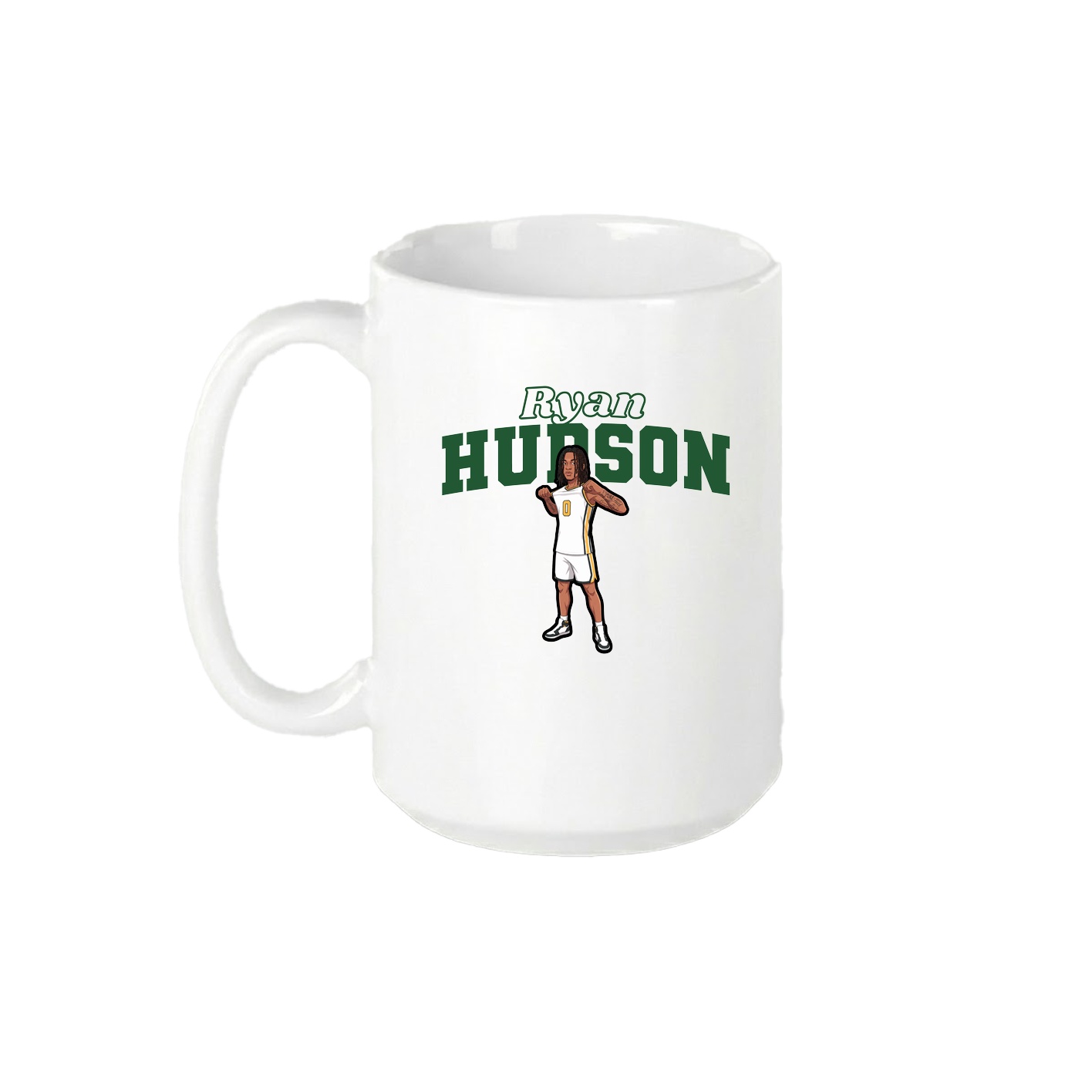 15oz Coffee Mug — Name Arch in White