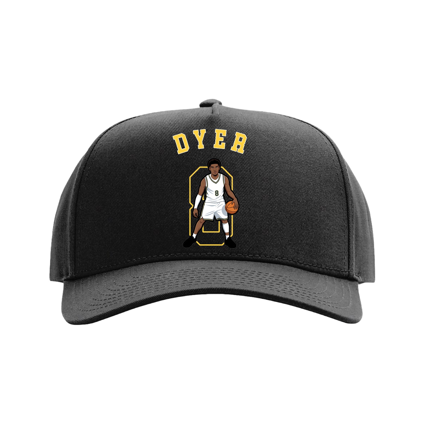 Full Fabric Five-Panel Champ Cap — Shirsey Arch in Black