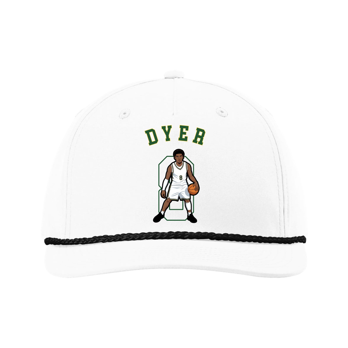 Five-Panel Classic Rope Cap — Shirsey Arch in White