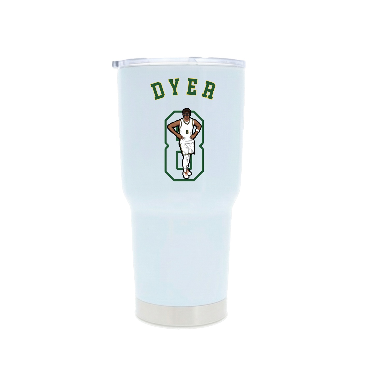30oz Stainless Steel Tumbler — Shirsey Arch in White