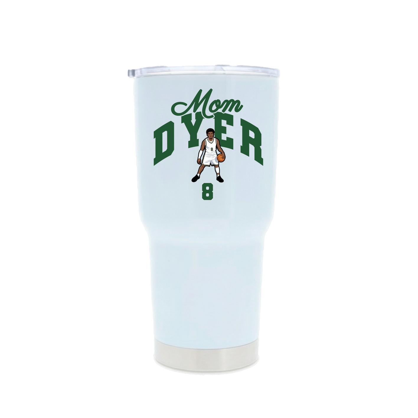 30oz Stainless Steel Tumbler — Mothers Day Arch in White