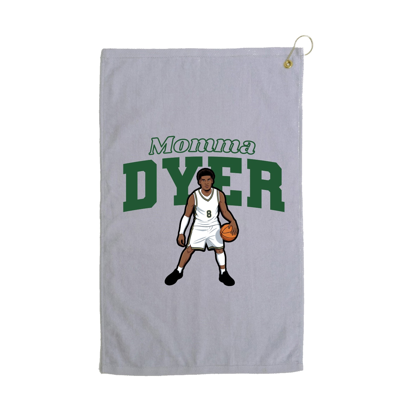 Golf Towel — Mothers Day Block in Grey