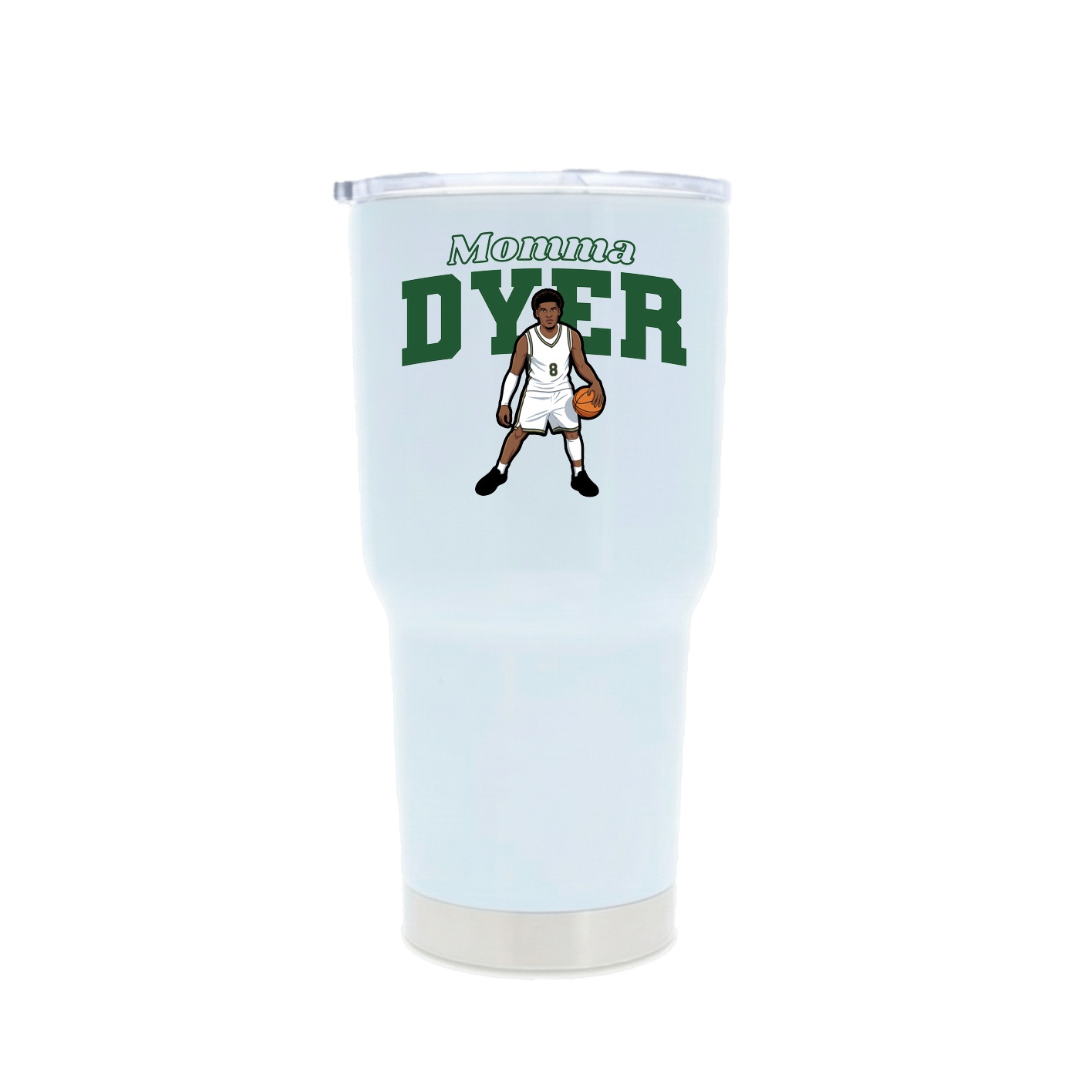 30oz Stainless Steel Tumbler — Mothers Day Block in White