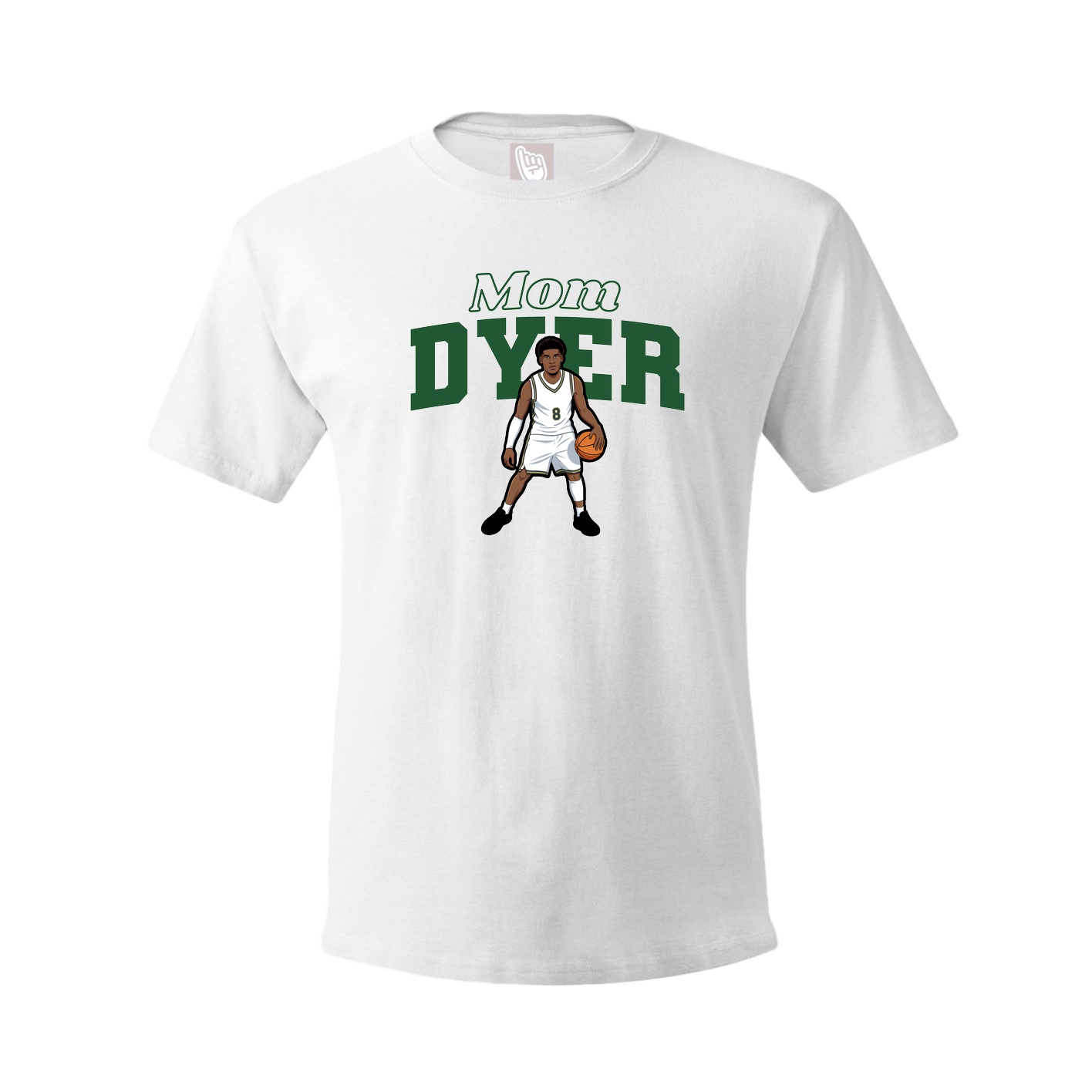 Youth Tee — Mothers Day Block in White