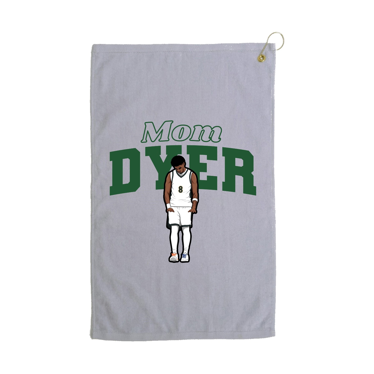 Golf Towel — Mothers Day Block in Grey