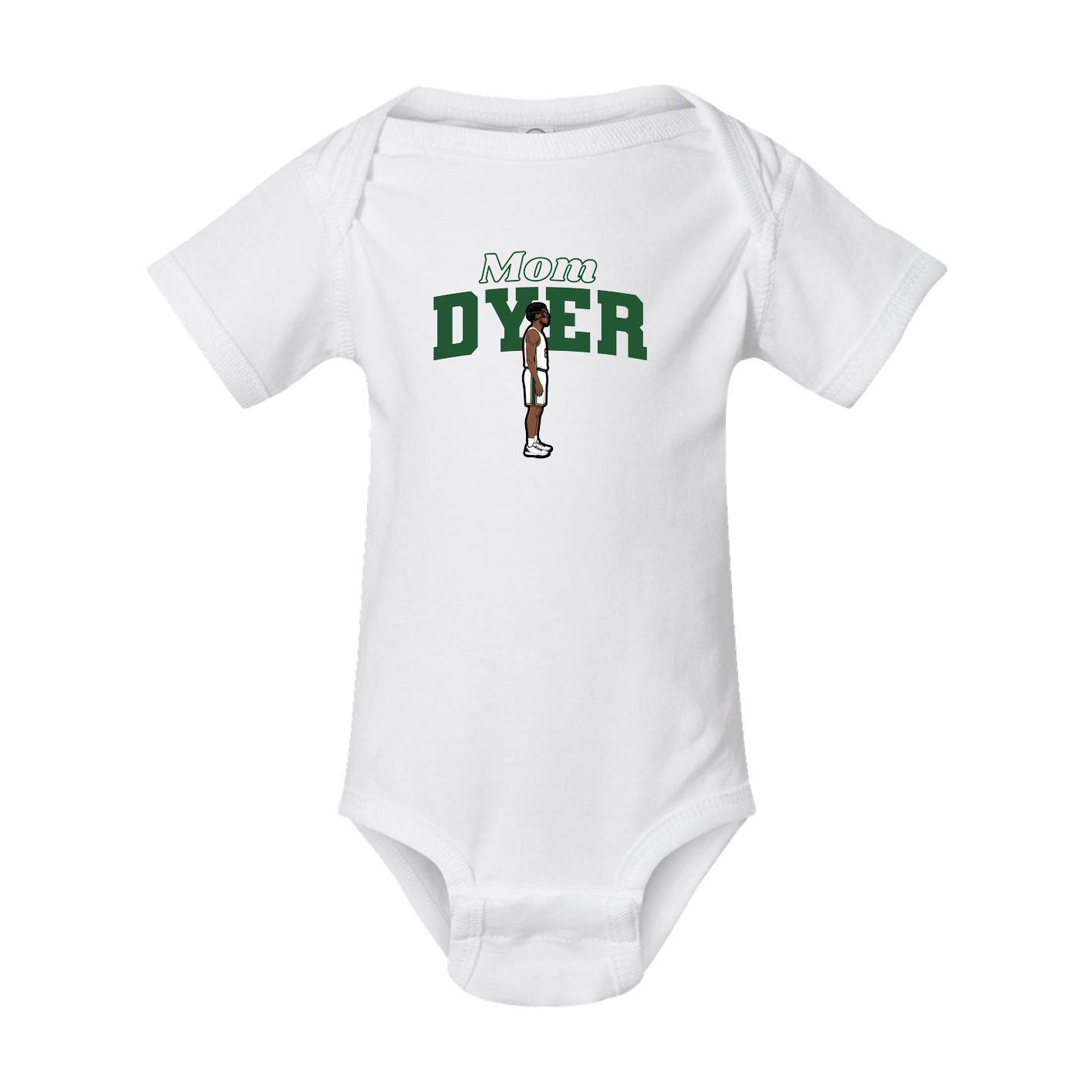 Baby Onesie — Mothers Day Block in White