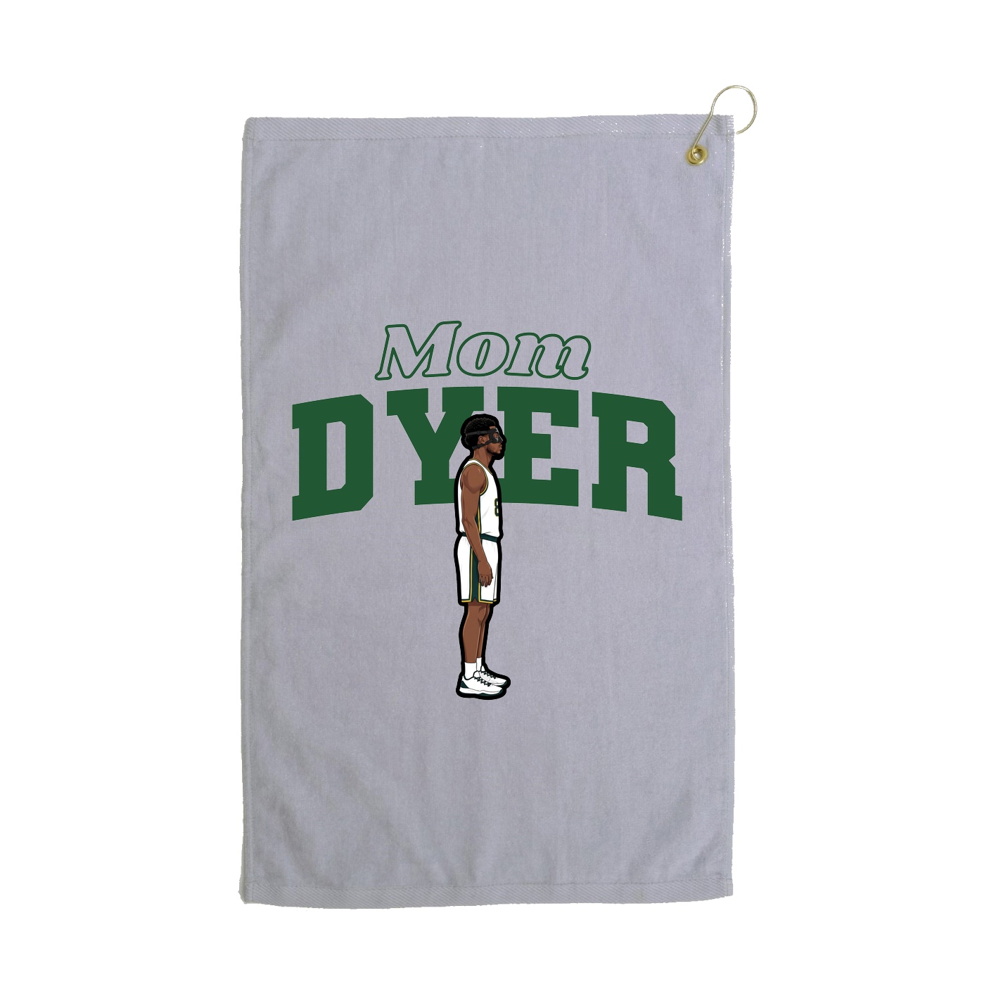 Golf Towel — Mothers Day Block in Grey
