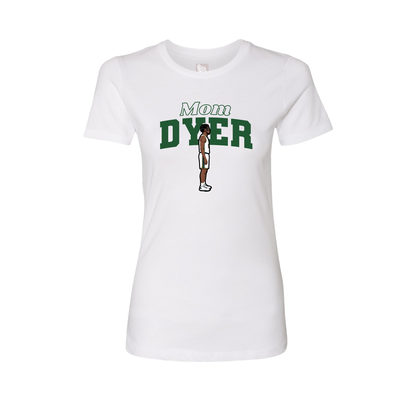 Womens Tee — Mothers Day Block in White