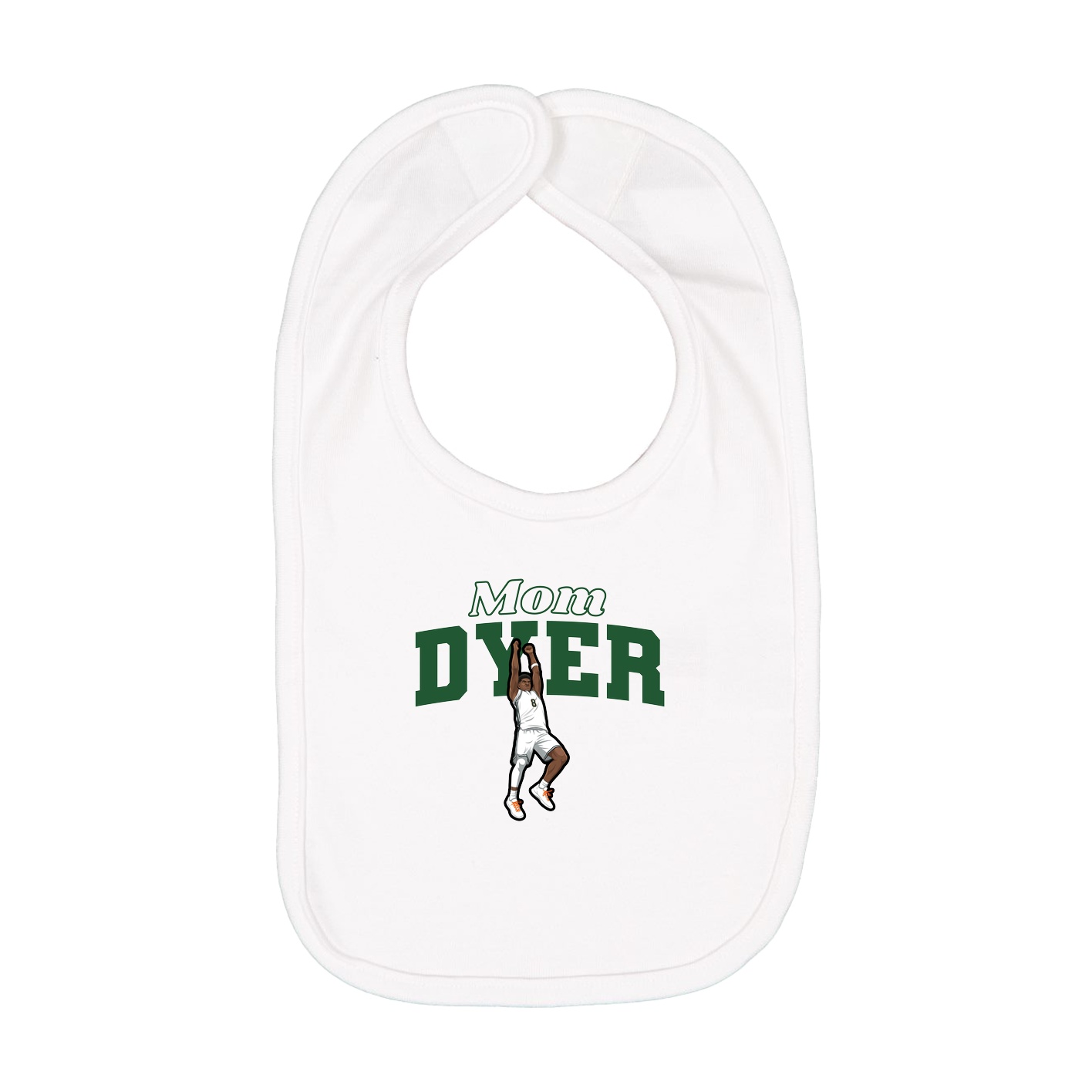 Infant Bib — Mothers Day Block in White