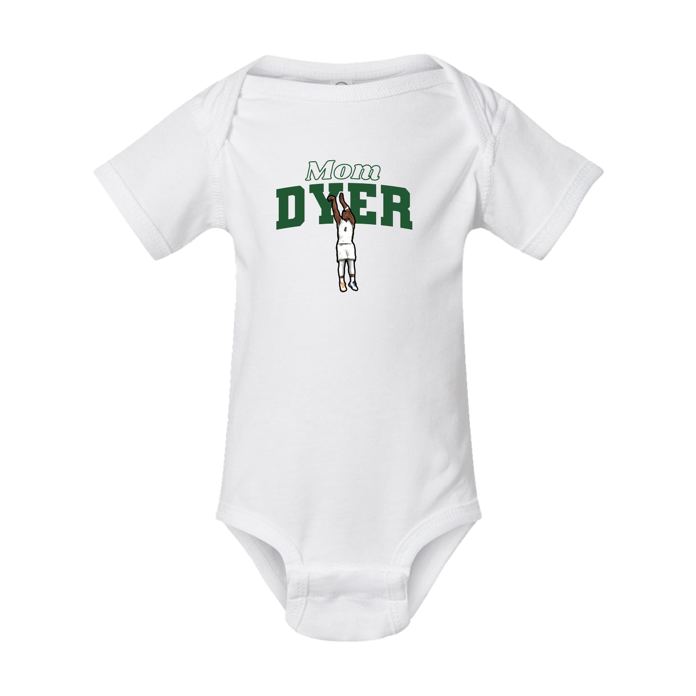 Baby Onesie — Mothers Day Block in White