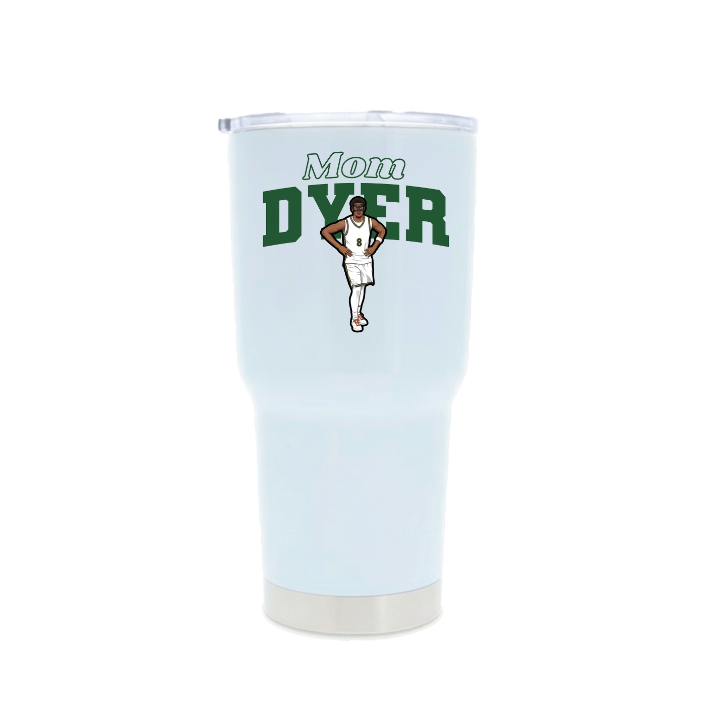 30oz Stainless Steel Tumbler — Mothers Day Block in White