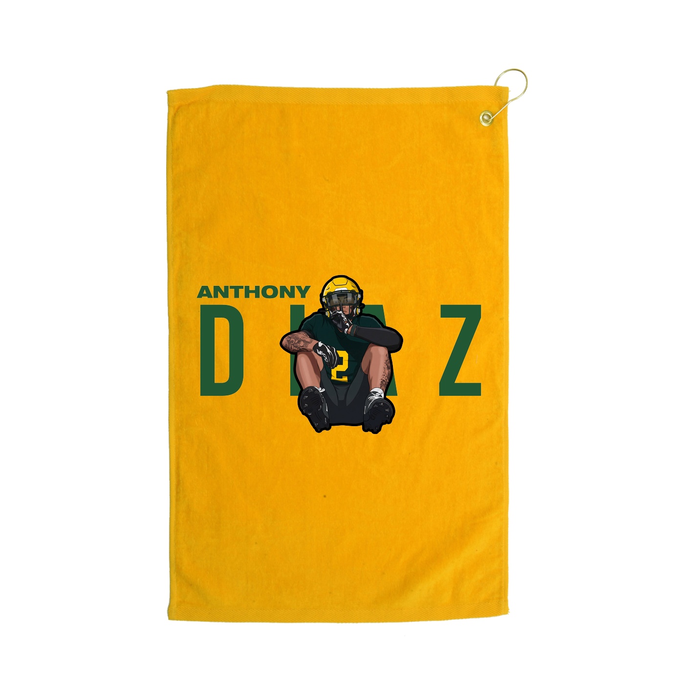 Golf Towel — Player Name in Gold