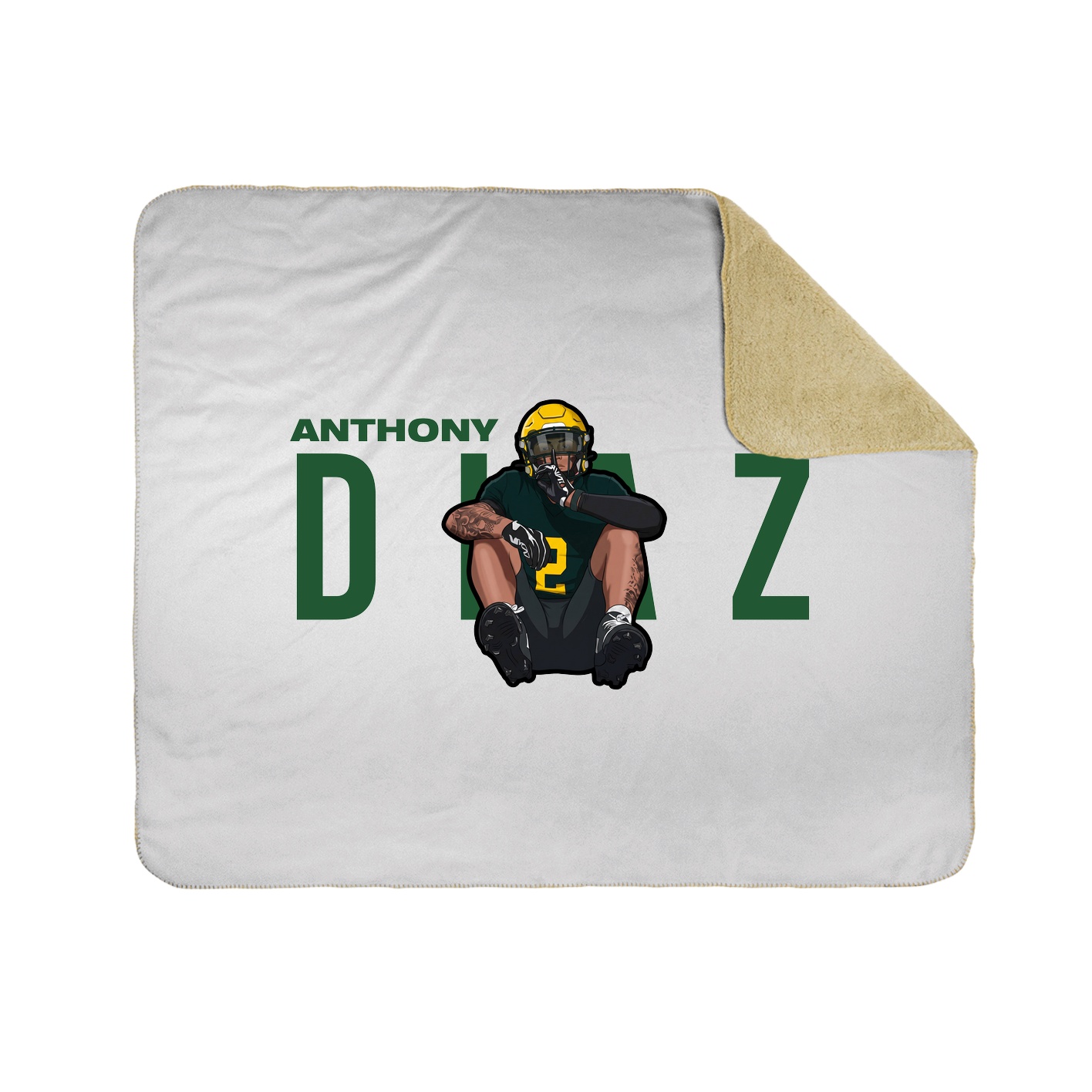Throw Blanket — Player Name in White